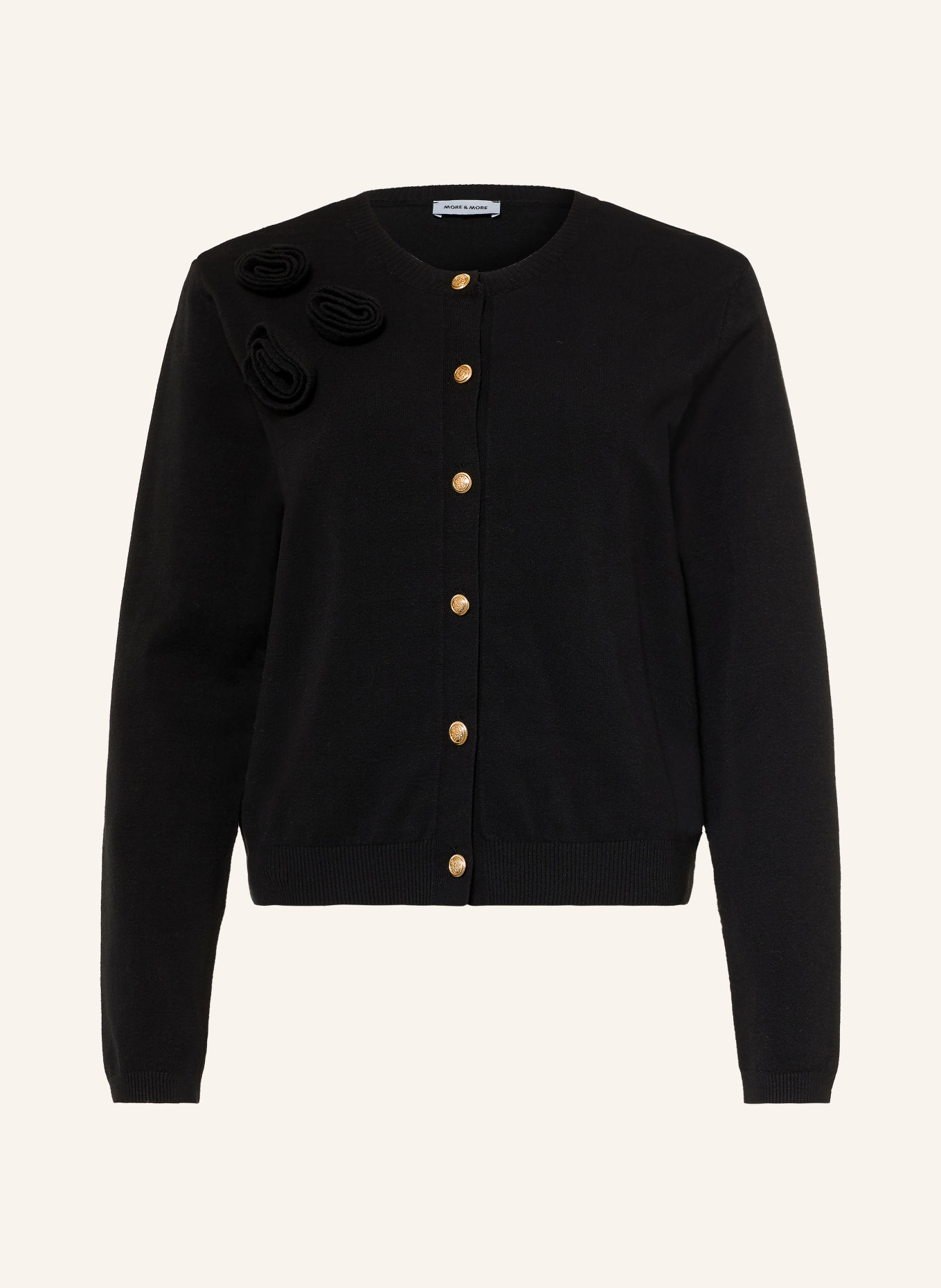 MORE & MORE Cardigan: BLACK
