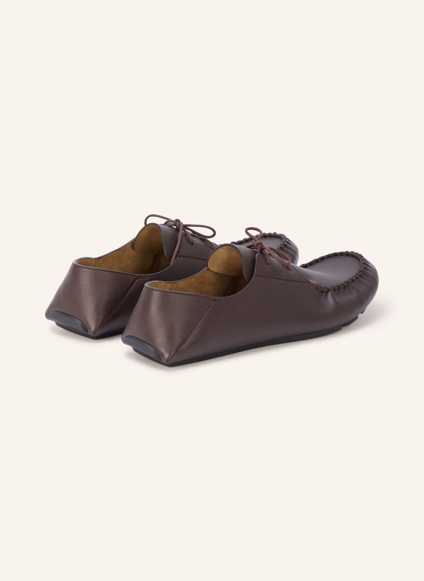 LOEWE RAMBLA Boat Shoes: DARK BROWN
