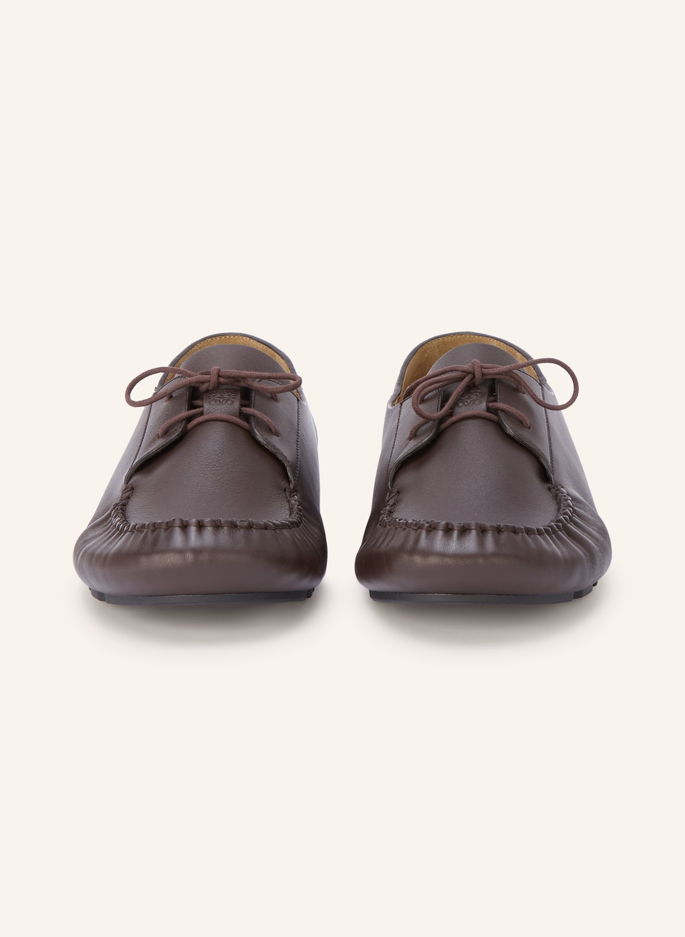 LOEWE RAMBLA Boat Shoes: DARK BROWN