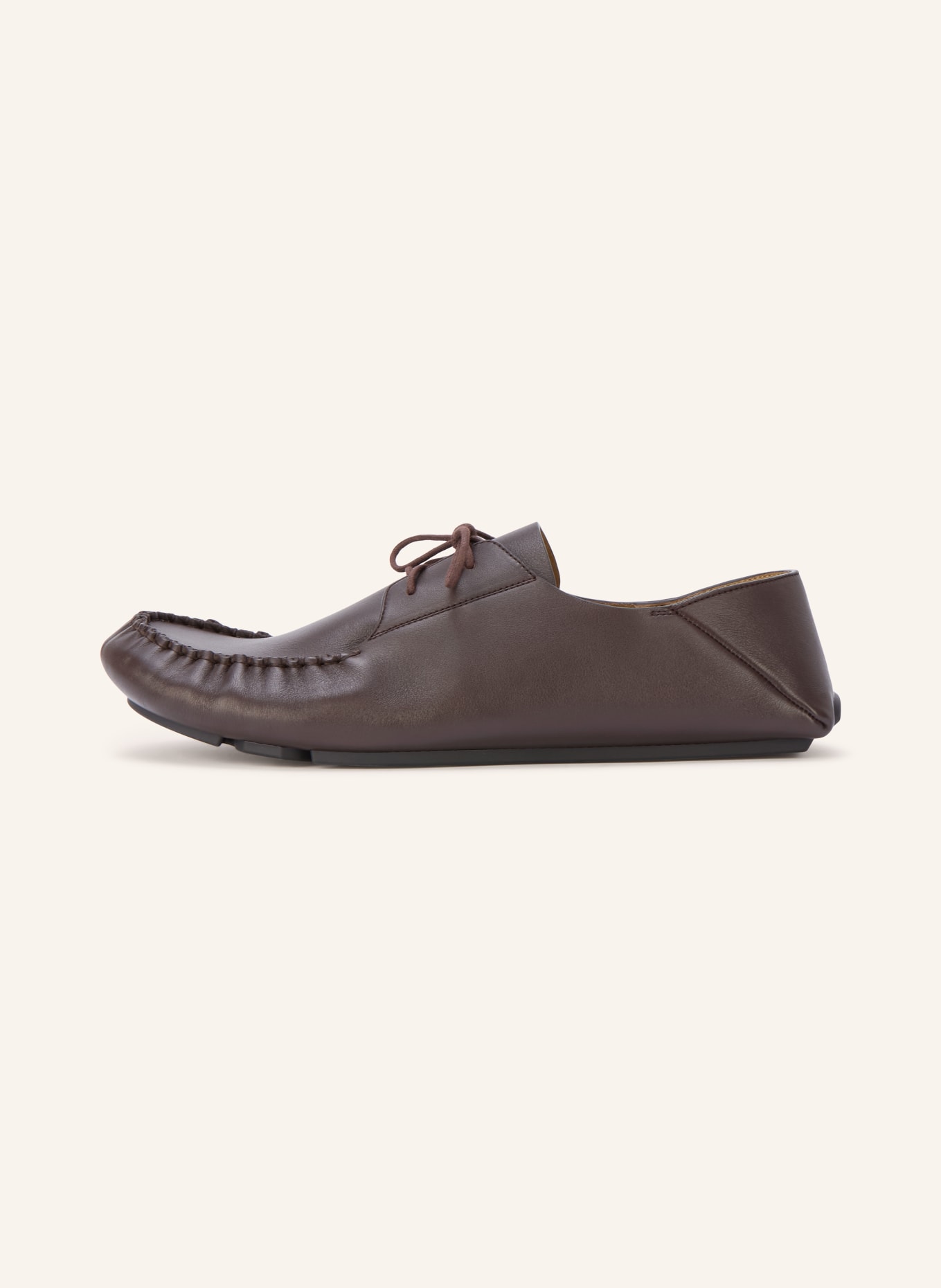 LOEWE RAMBLA Boat Shoes: DARK BROWN
