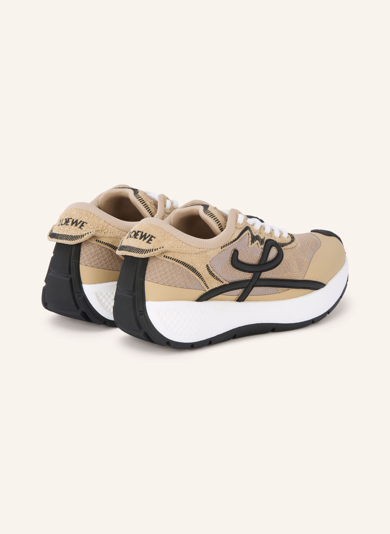 LOEWE Sneakersy POGO: BÉŽOVÁ / BÍLÁ / ČERNÁ