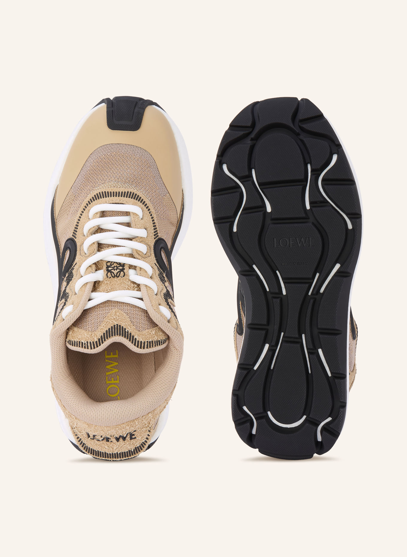 LOEWE Sneakersy POGO: BÉŽOVÁ / BÍLÁ / ČERNÁ