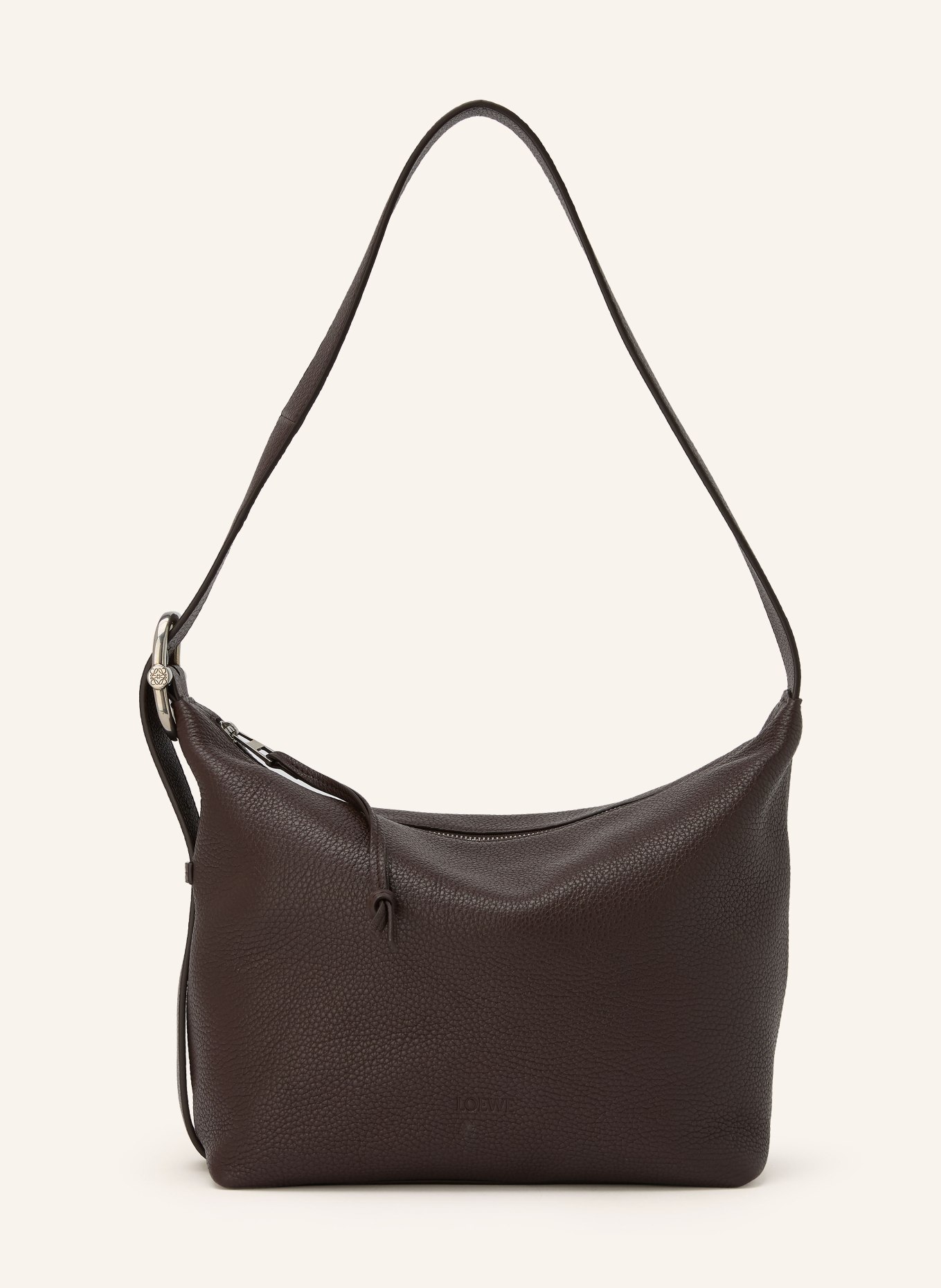 LOEWE MEDIUM Shoulder bag: DARK BROWN / SILVER