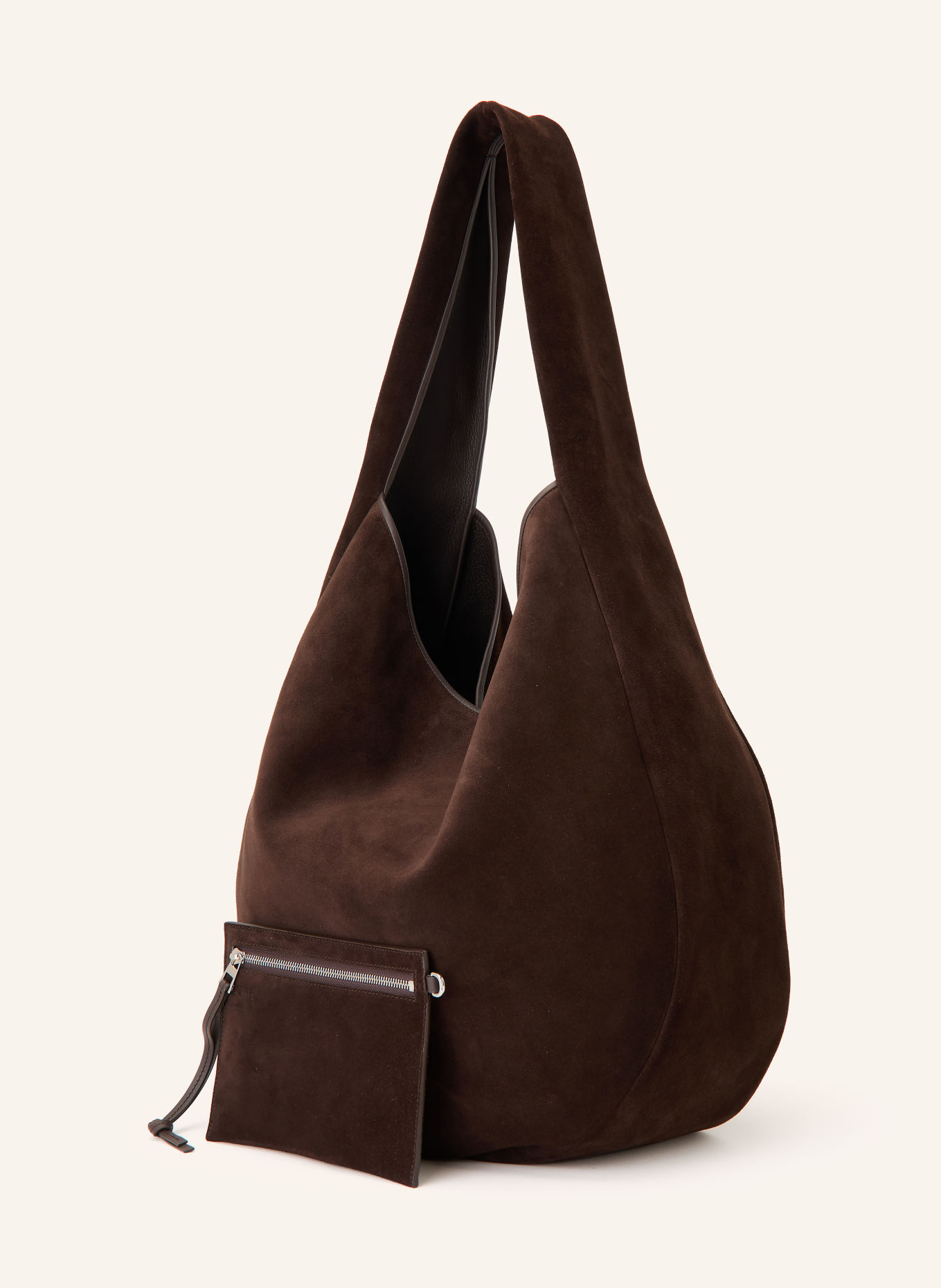 LOEWE Torebka typu worek ROOMY z torebką typu pouch: CIEMNOBRĄZOWY