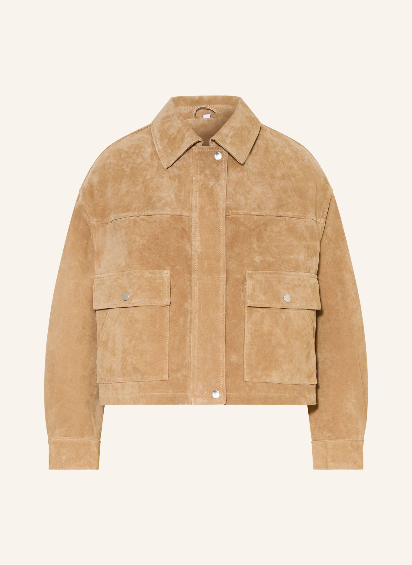 MRS & HUGS Leren jas: BEIGE