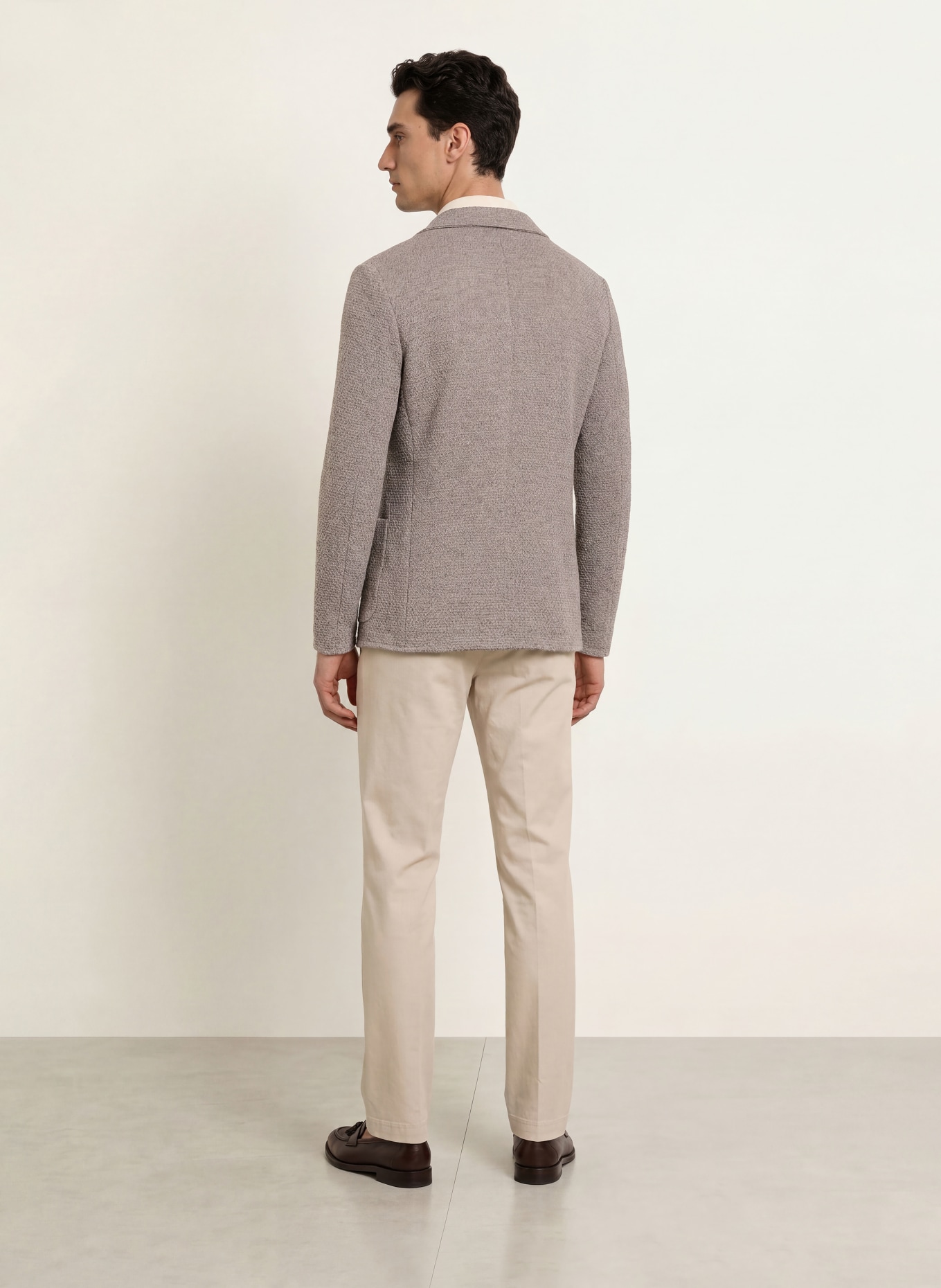 MAURIZIO BALDASSARI Regular-Fit Knit Jacket: TAUPE