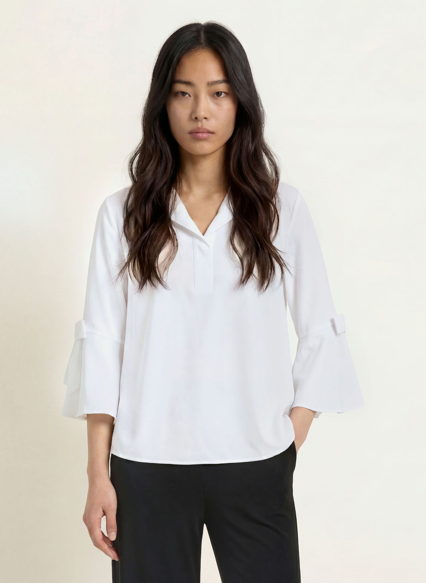 Joseph Ribkoff Blouseshirt met 3/4-mouwen: WIT