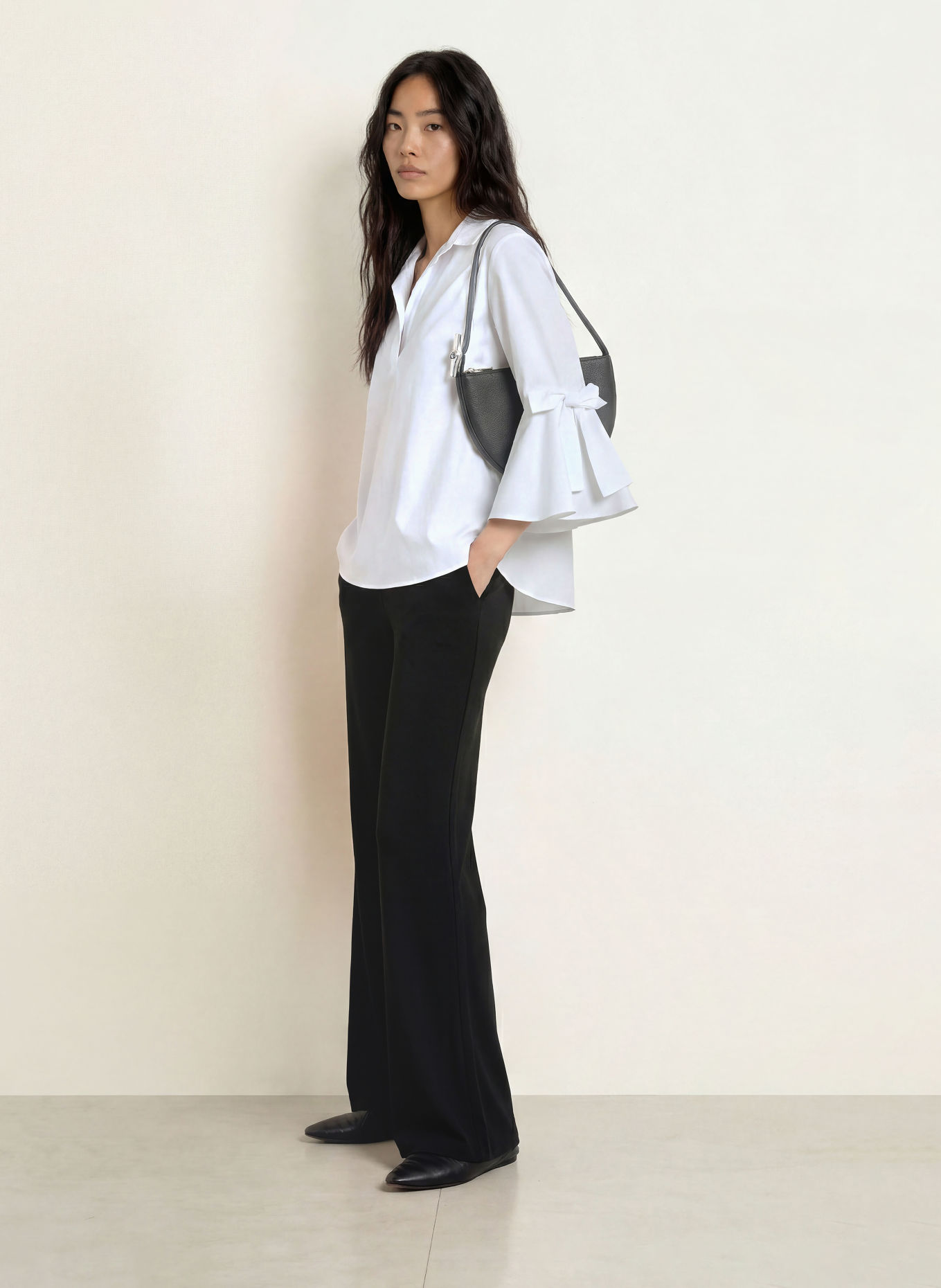 Joseph Ribkoff Blouseshirt met 3/4-mouwen: WIT