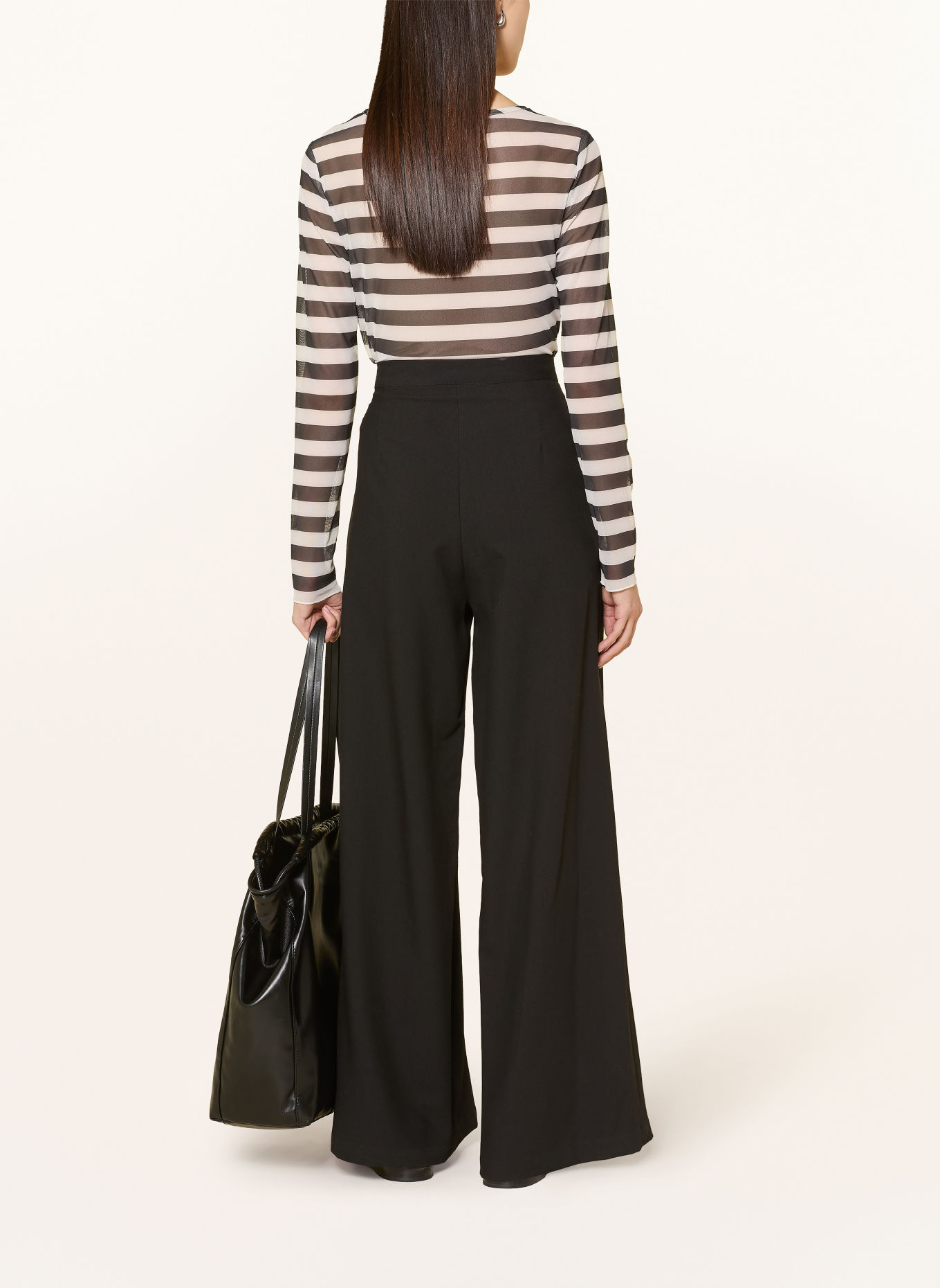 darling harbour Longsleeve aus Mesh: BLACK/OFFWHITE