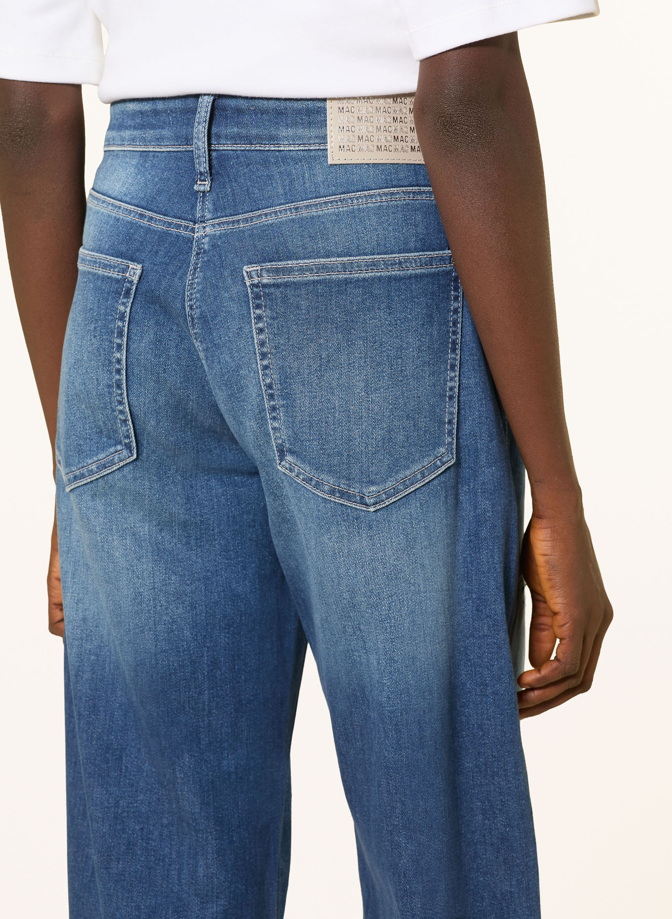 MAC Jean barrel DANNI avec strass: D567 vintage indigo used
