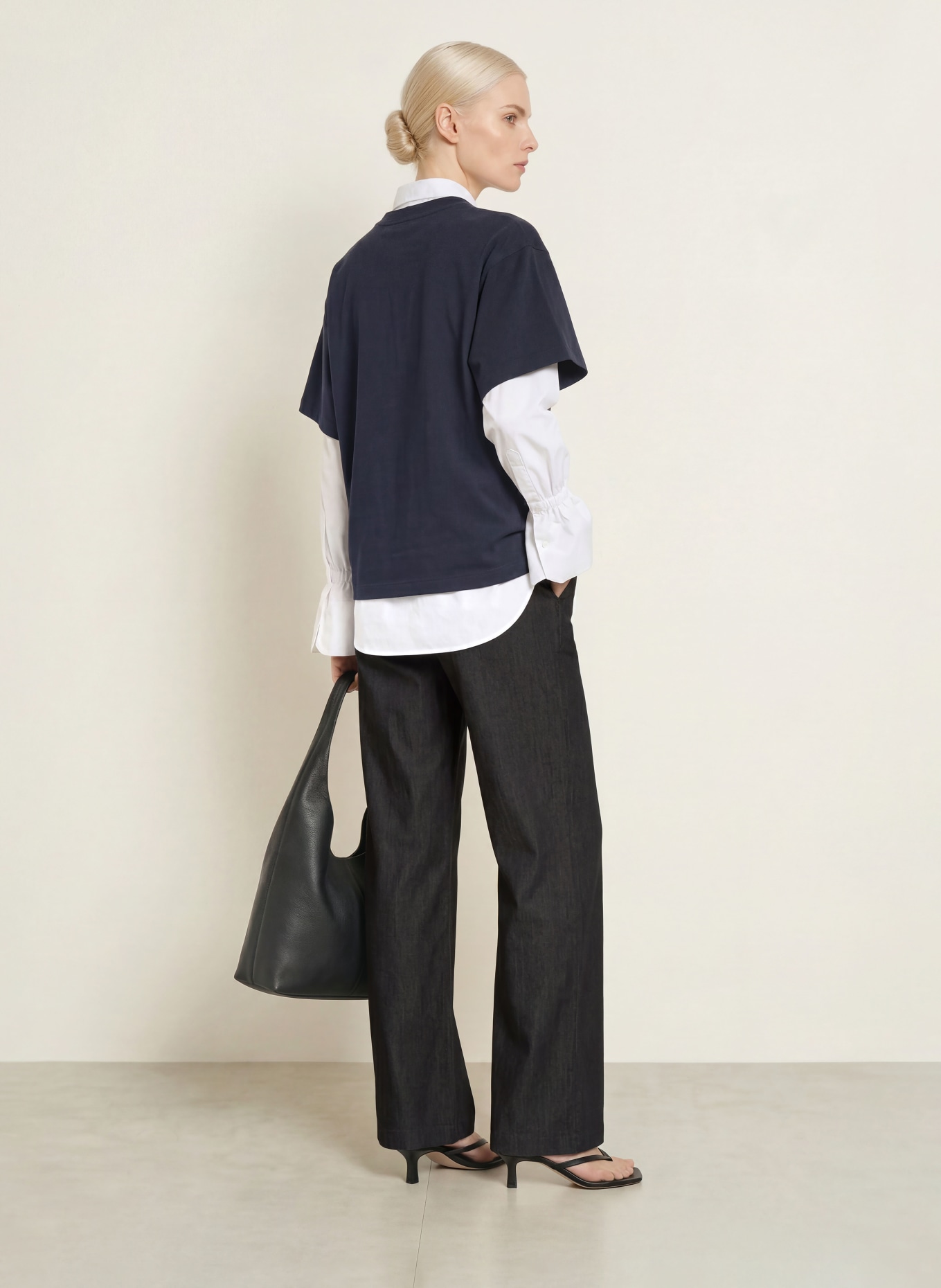monari Jeans med vid ben: 829 dark grey