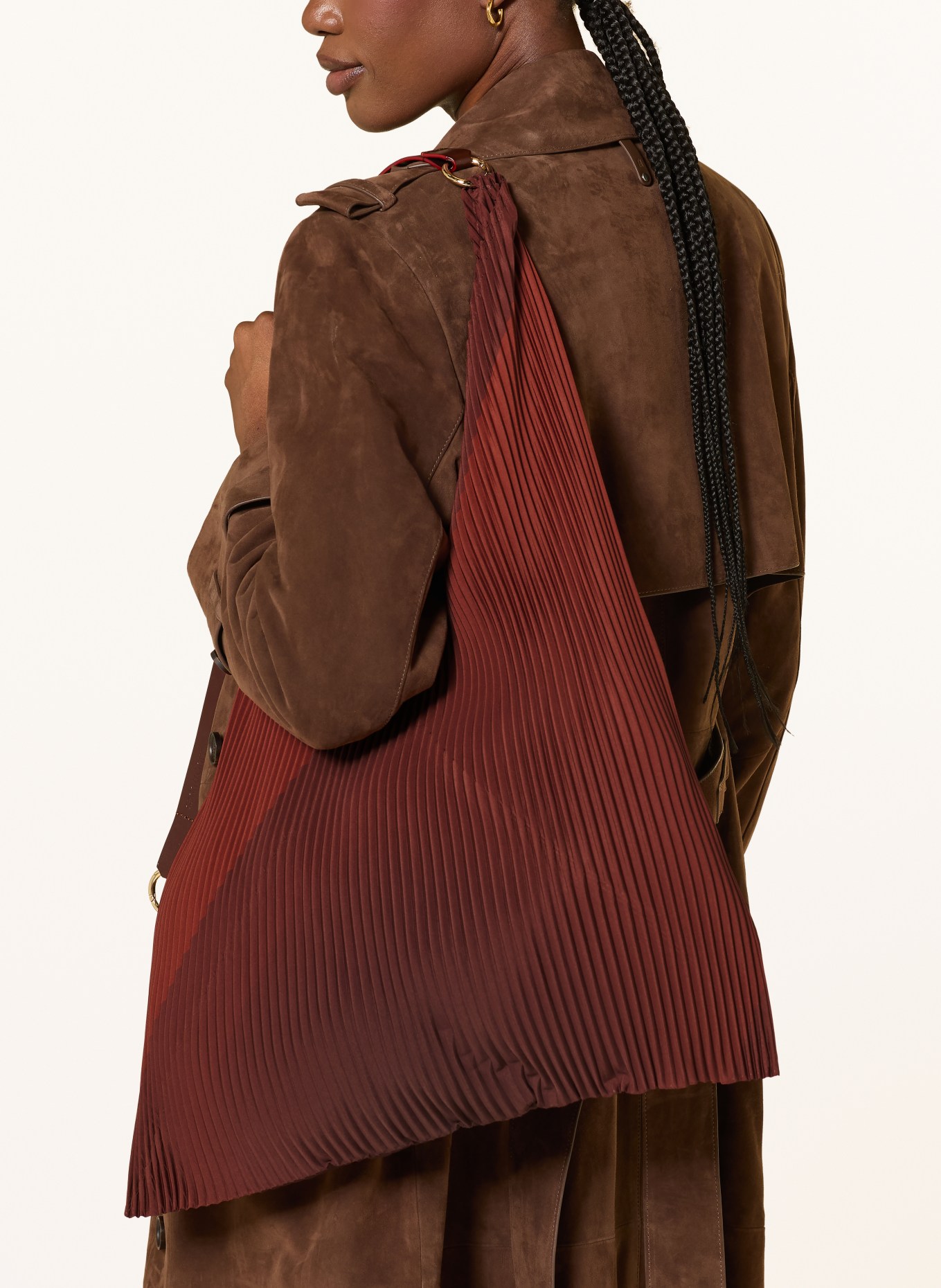 MULTITUDES Sacs cabas: MARRON / ORANGE FONCÉ