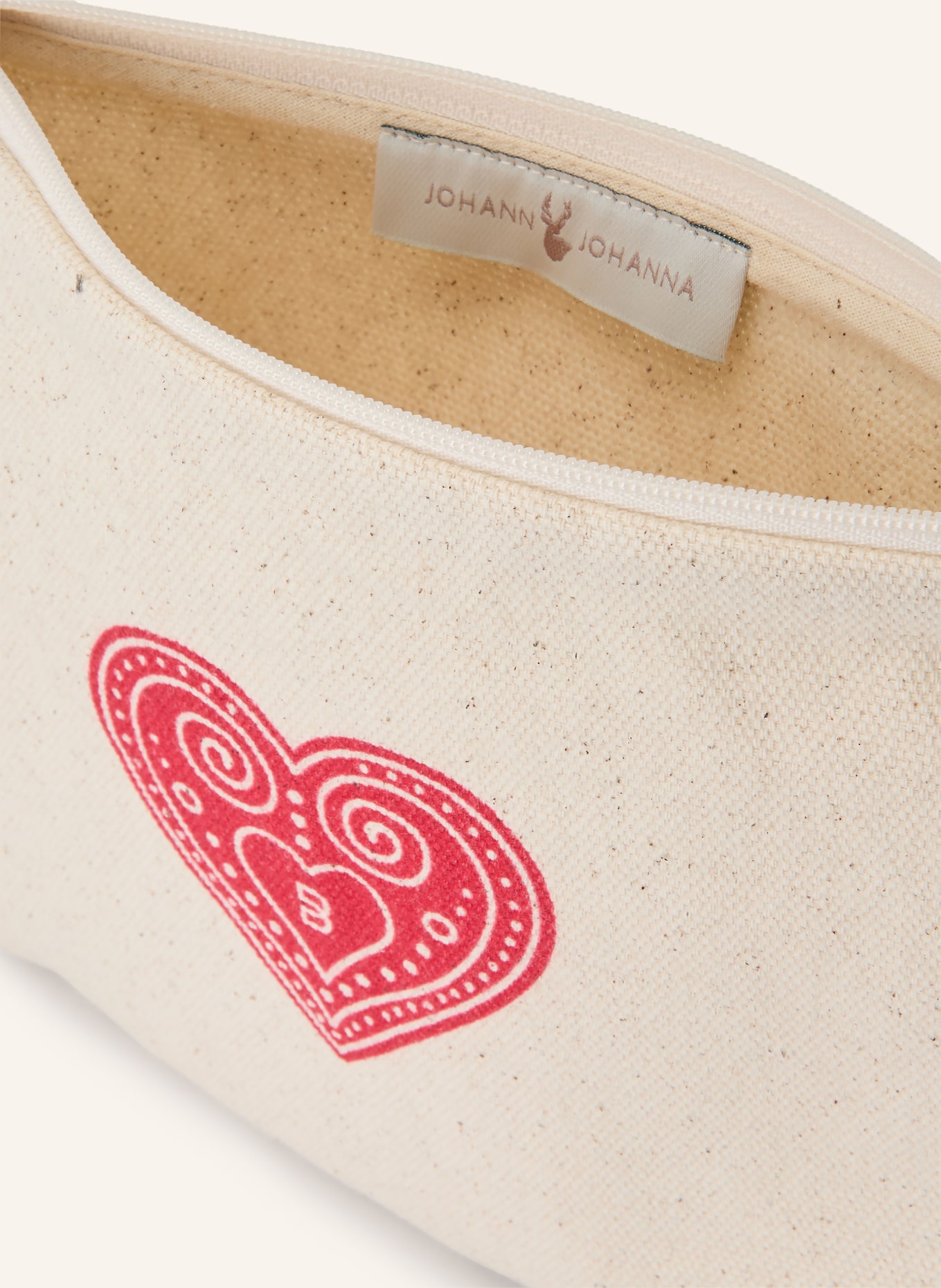 Johann & Johanna Makeup bag: BEIGE / RED