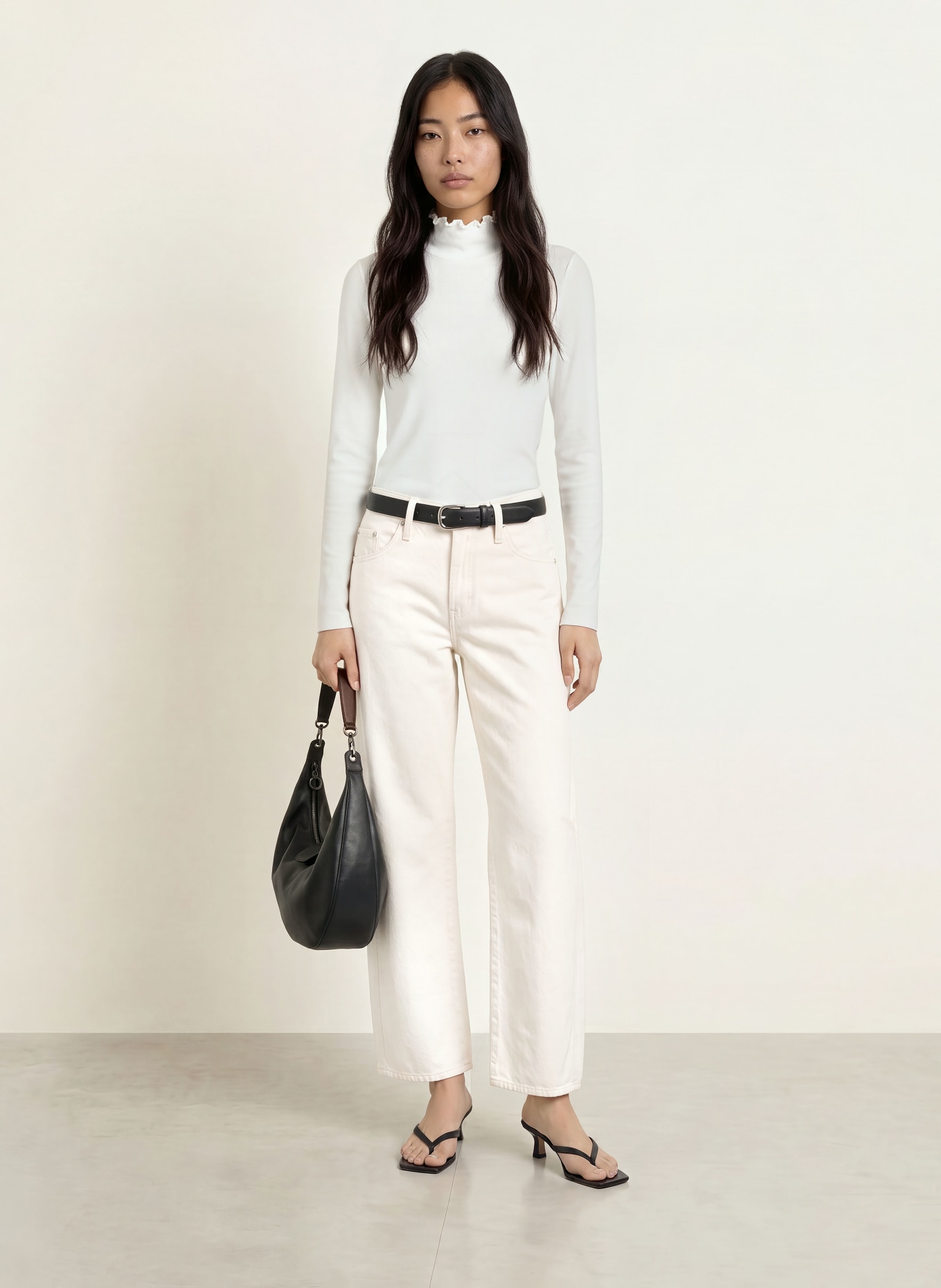 ZAÍDA Long-sleeve shirt: WHITE