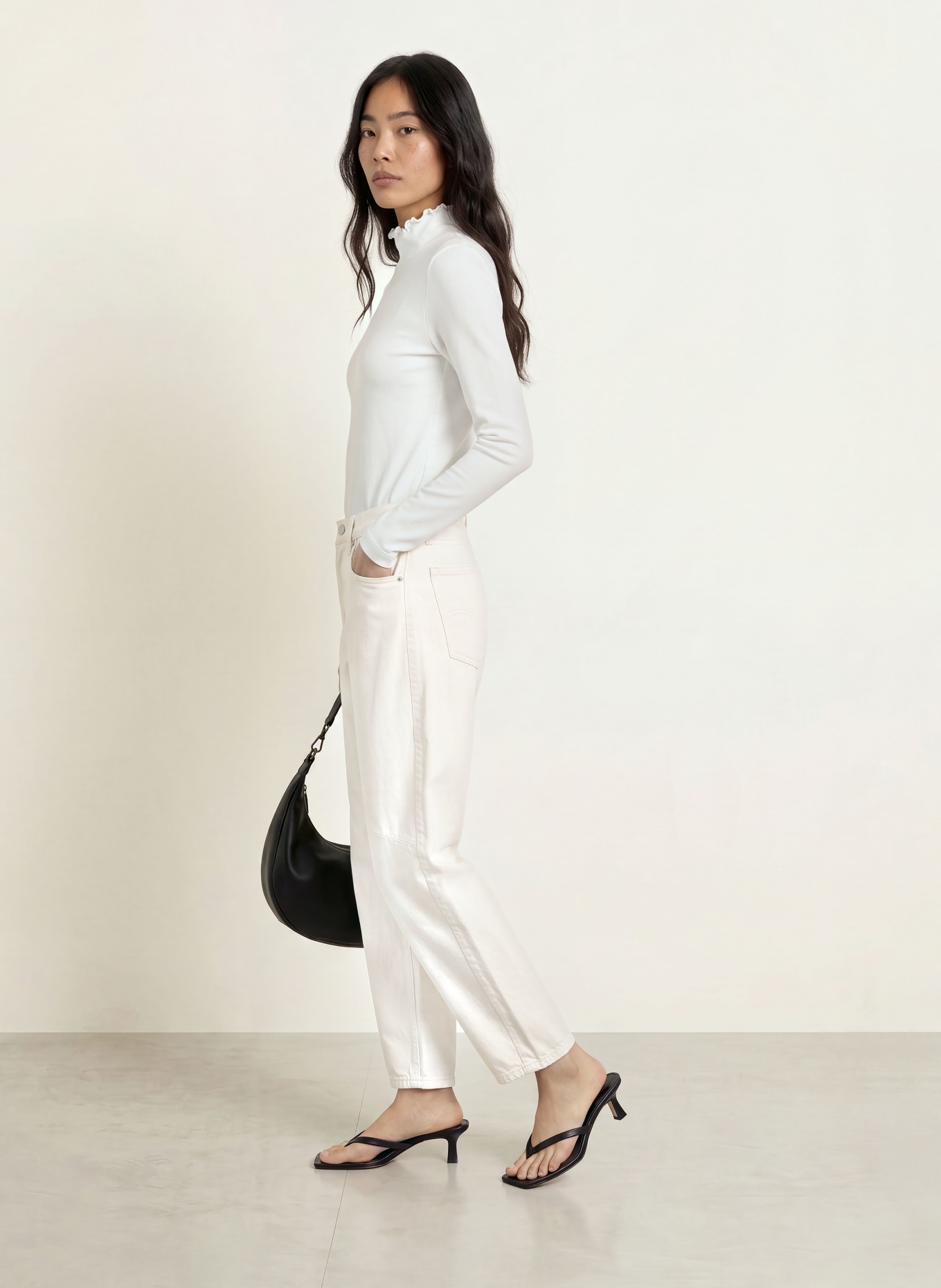 ZAÍDA Long-sleeve shirt: WHITE