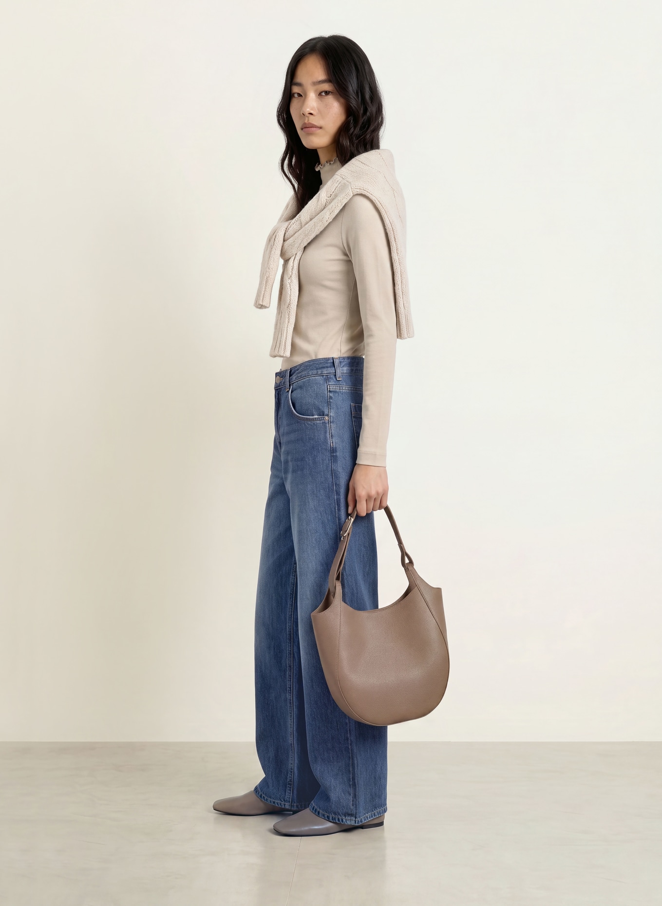 ZAÍDA Longsleeve: TAUPE