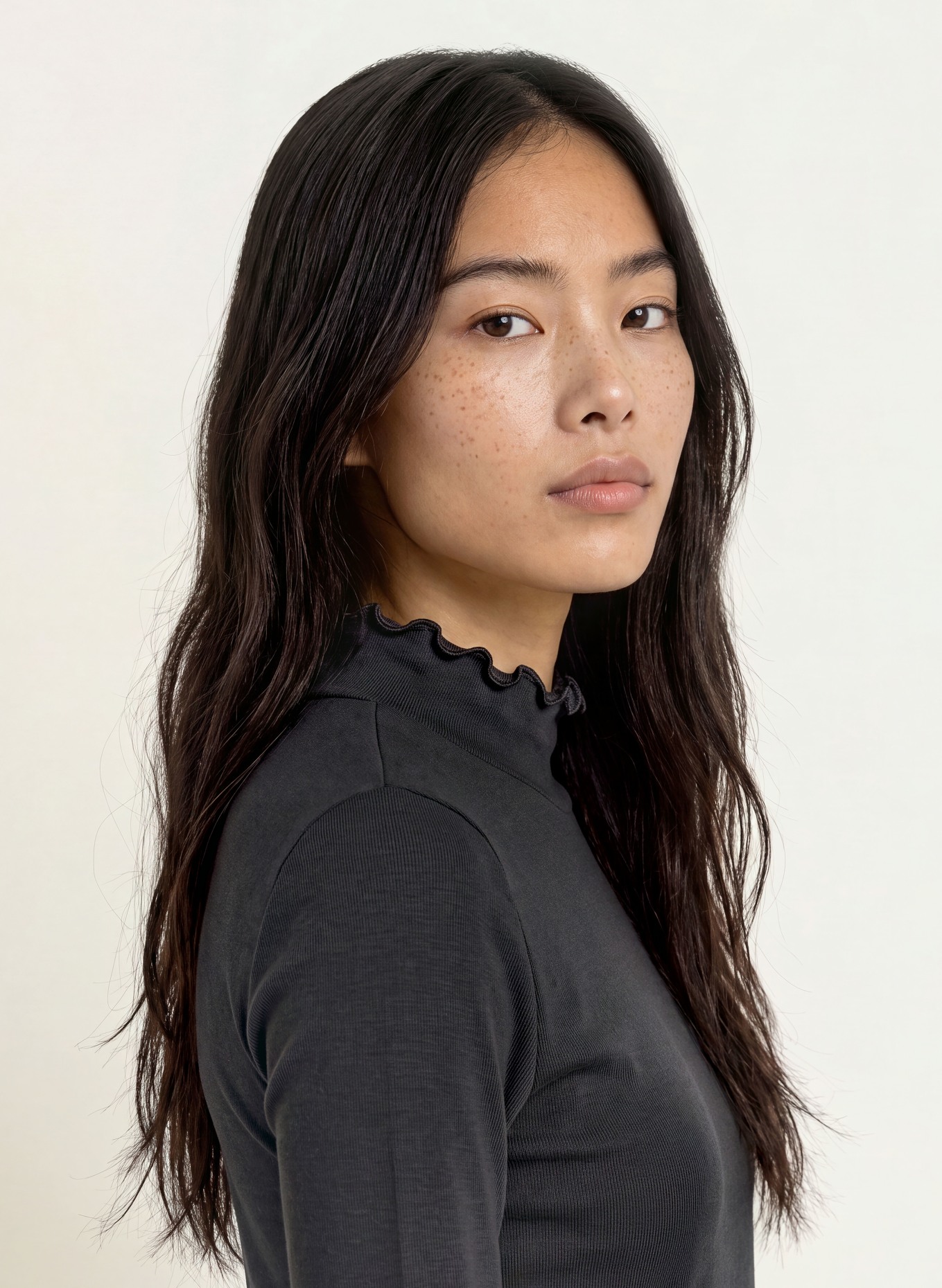 ZAÍDA Long-sleeve shirt: BLACK