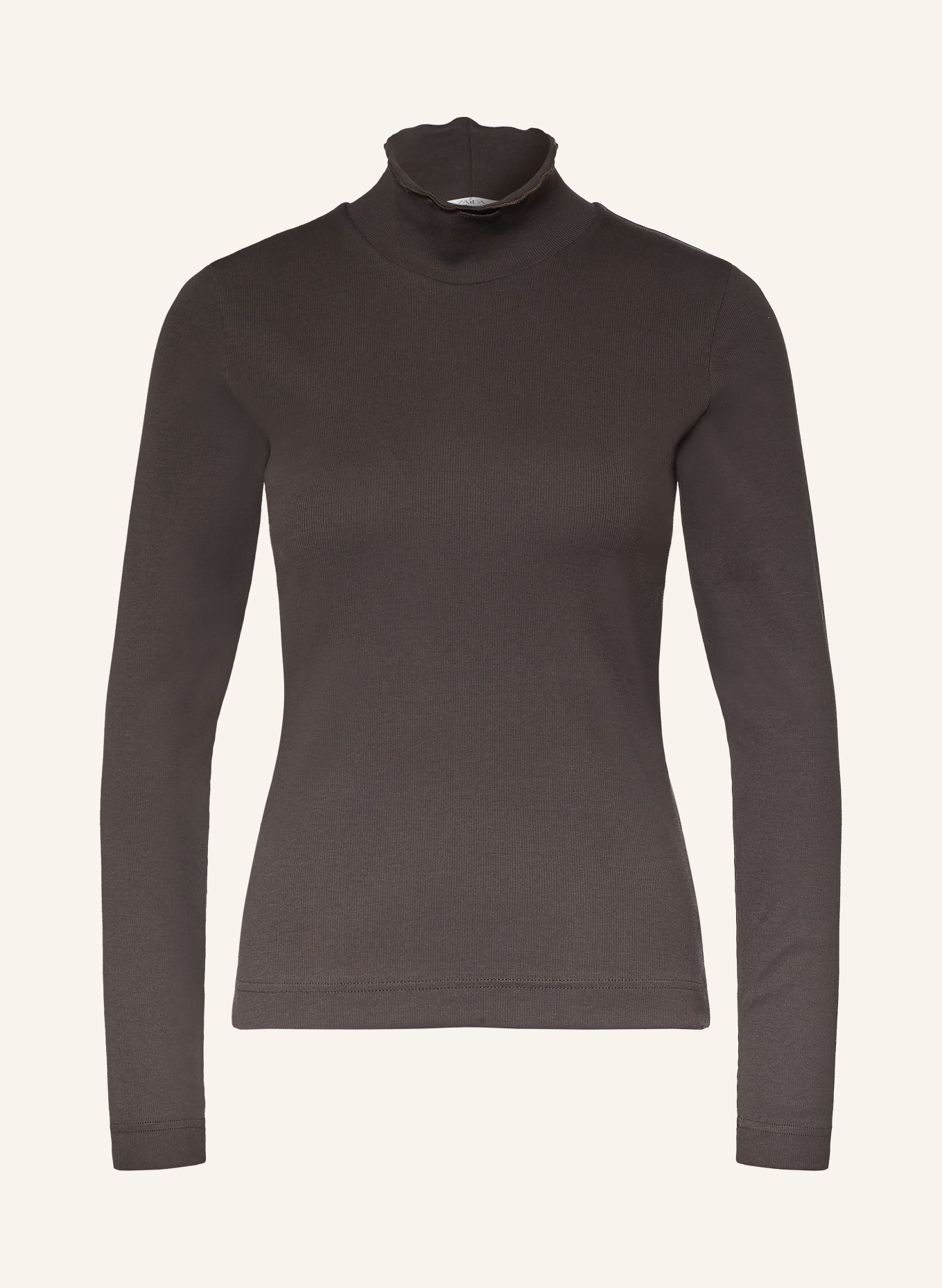 ZAÍDA Long-sleeve shirt: DARK BROWN