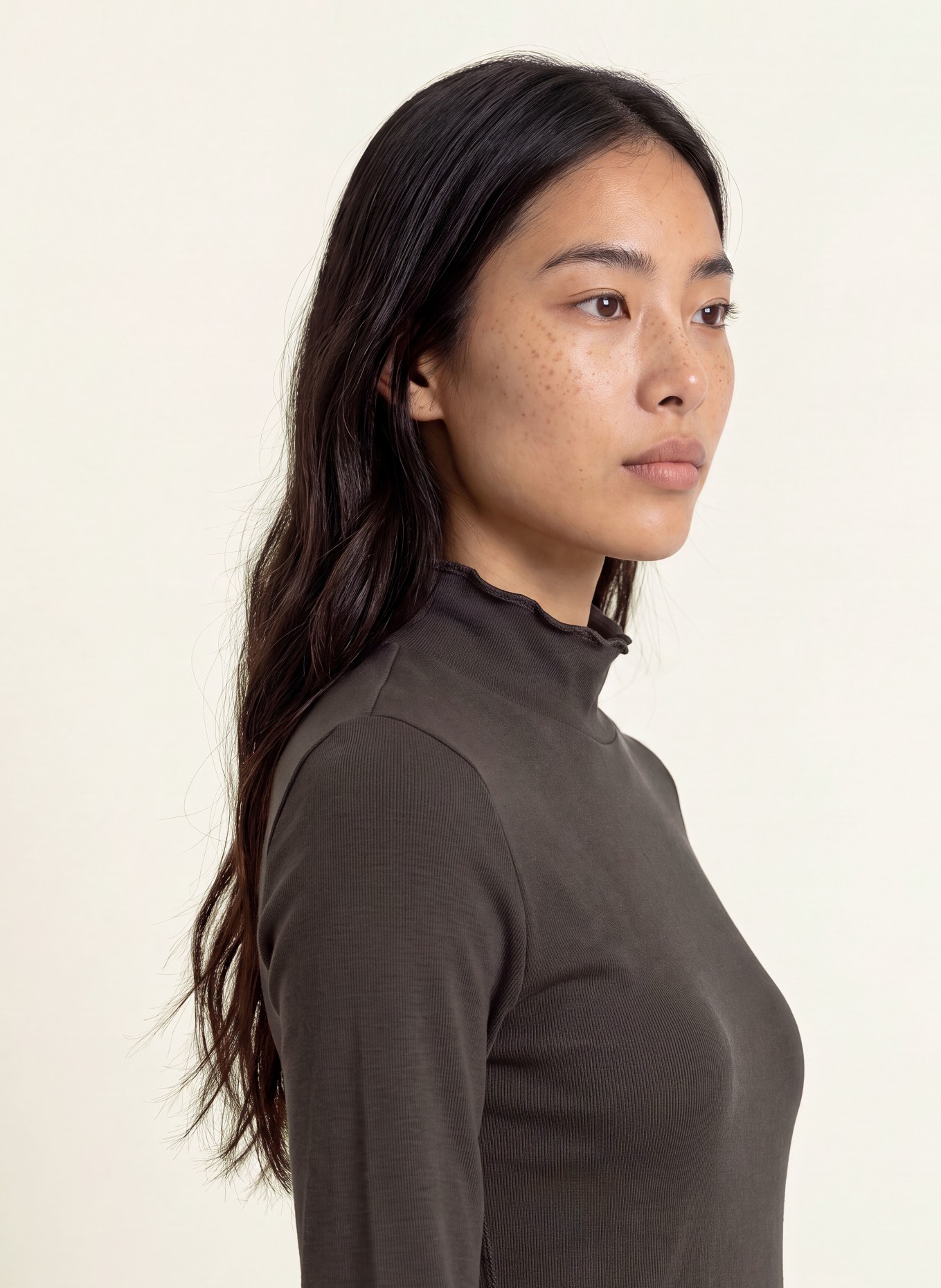 ZAÍDA Long-sleeve shirt: DARK BROWN