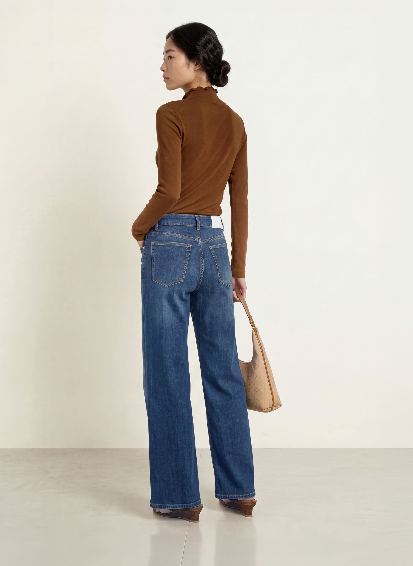 ZAÍDA Long-sleeve shirt: BROWN