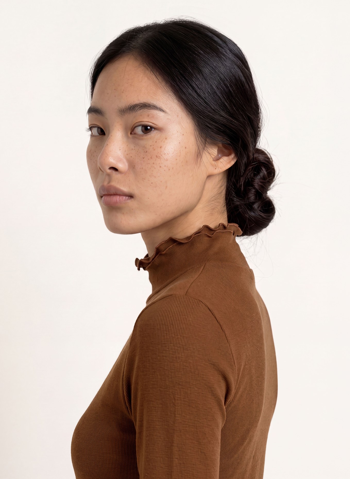 ZAÍDA Long-sleeve shirt: BROWN