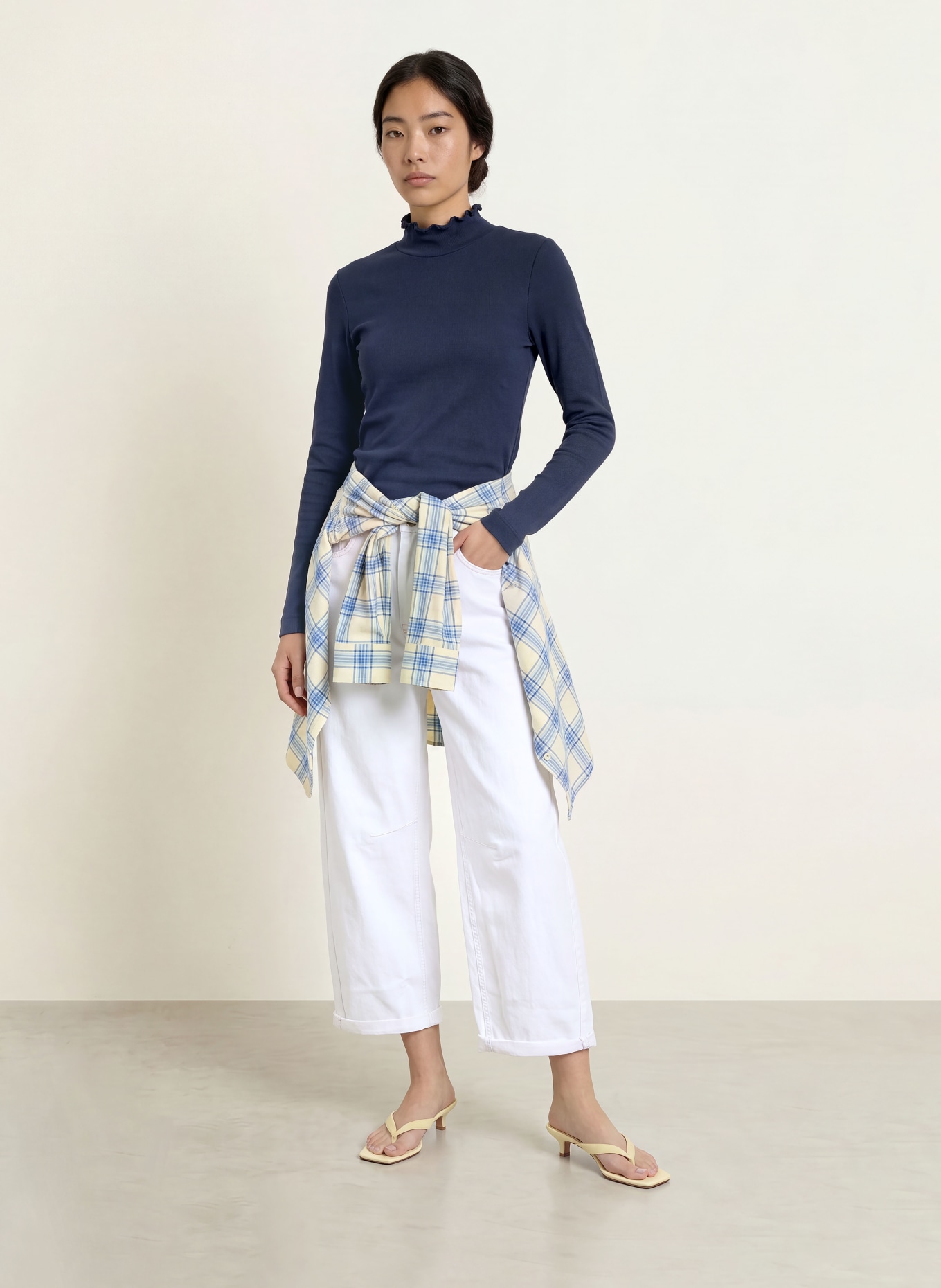ZAÍDA Long-sleeve shirt: DARK BLUE