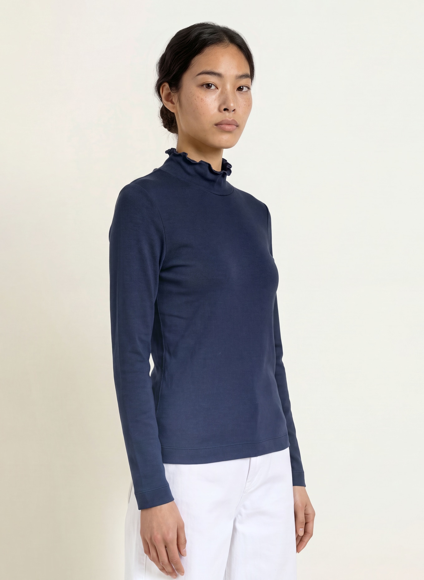 ZAÍDA Long-sleeve shirt: DARK BLUE