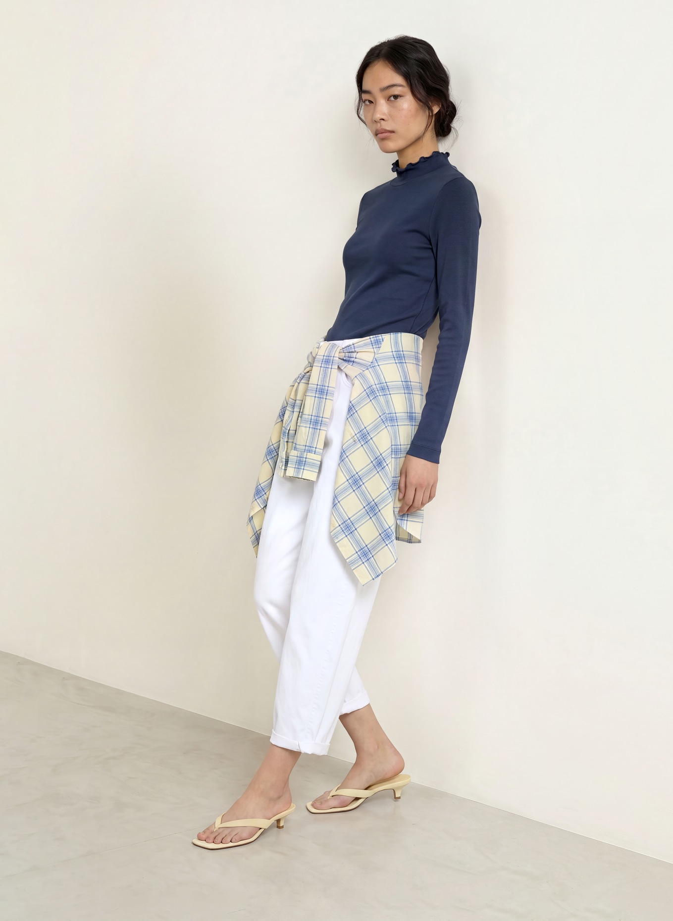 ZAÍDA Long-sleeve shirt: DARK BLUE