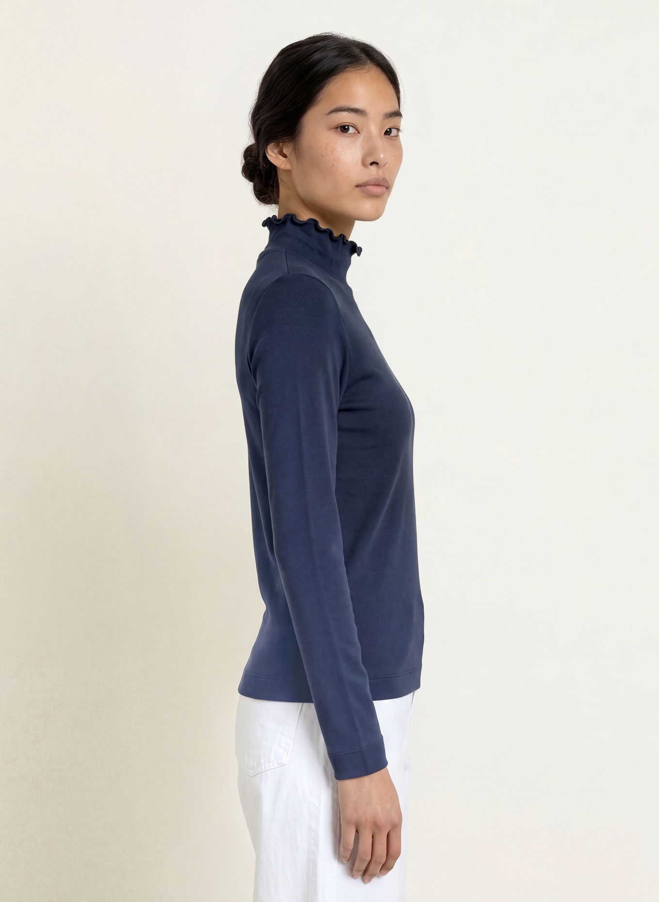 ZAÍDA Long-sleeve shirt: DARK BLUE