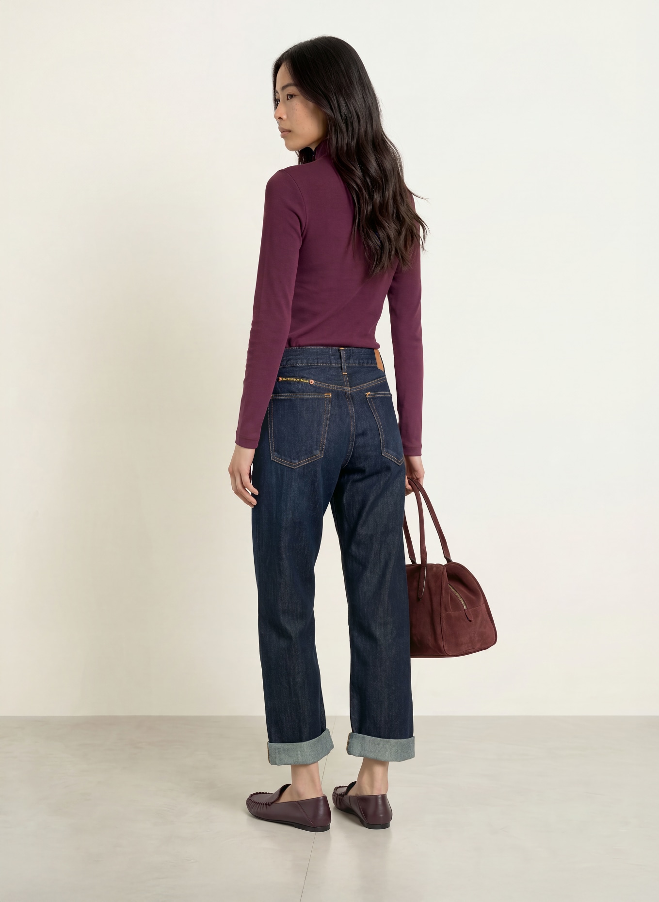 ZAÍDA Long-sleeve shirt: DARK PURPLE