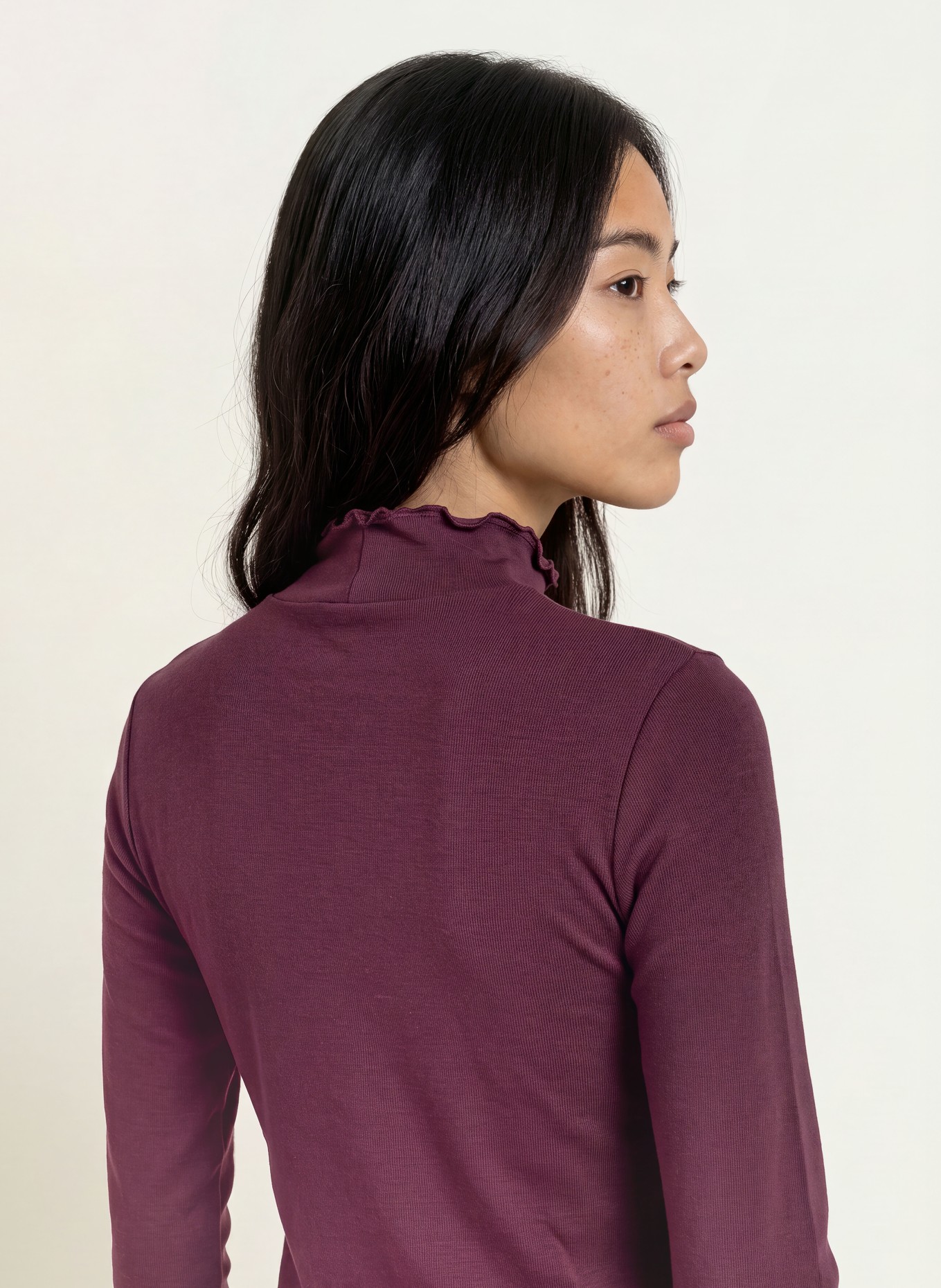ZAÍDA Long-sleeve shirt: DARK PURPLE