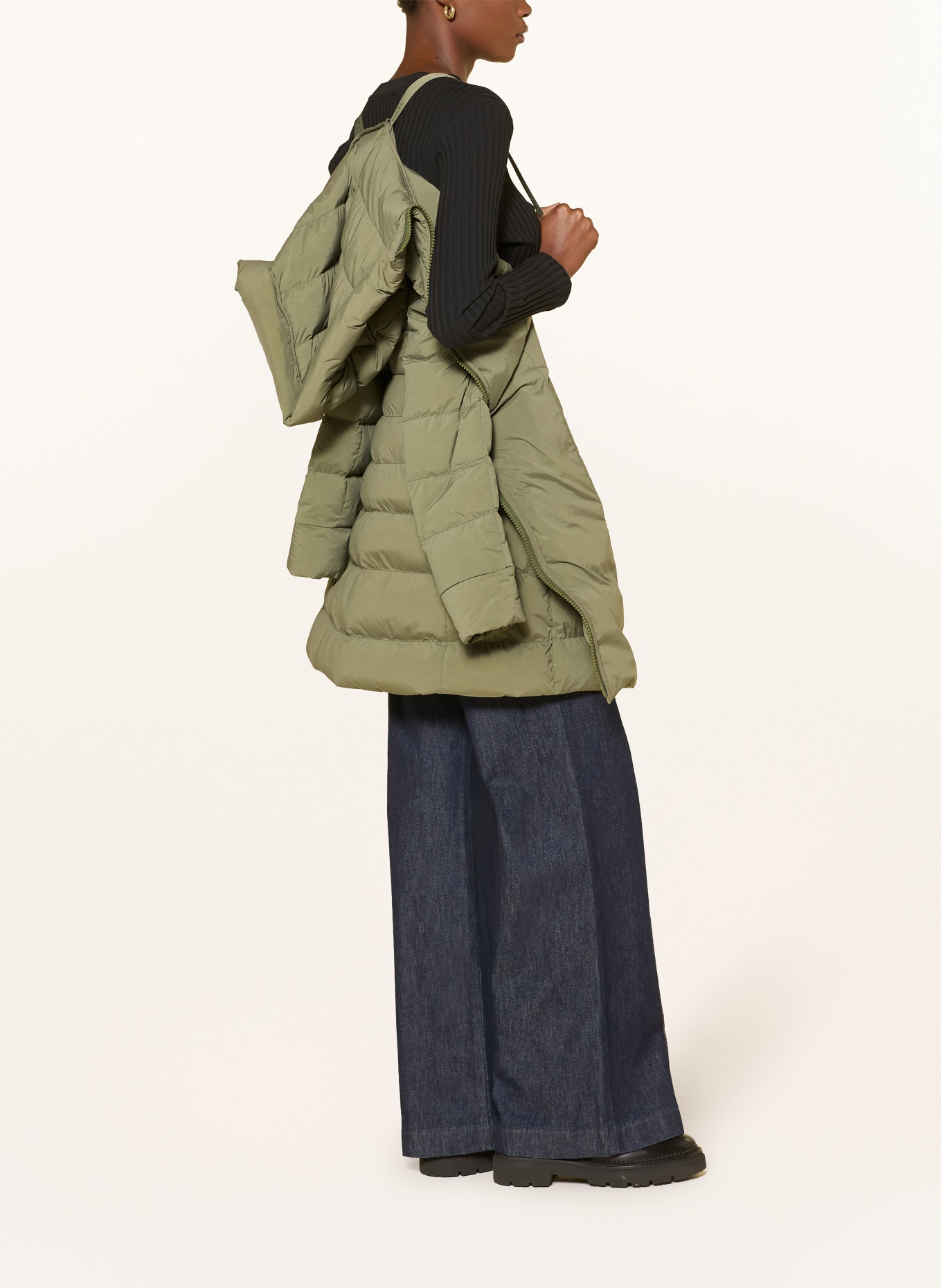 CANADA GOOSE CLAIR Down Coat: LIGHT GREEN