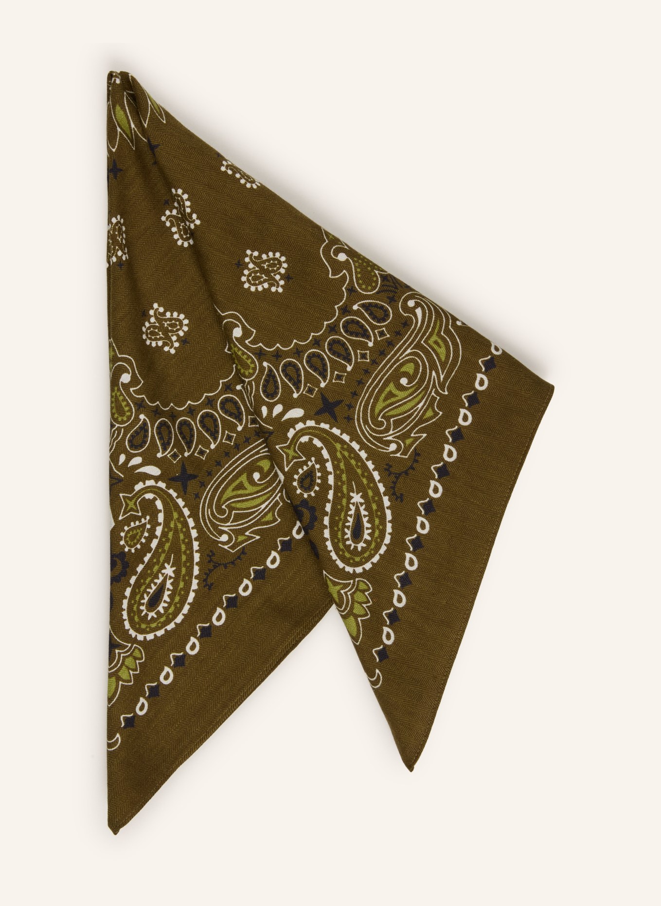 darling harbour Scarf with silk: OLIVE