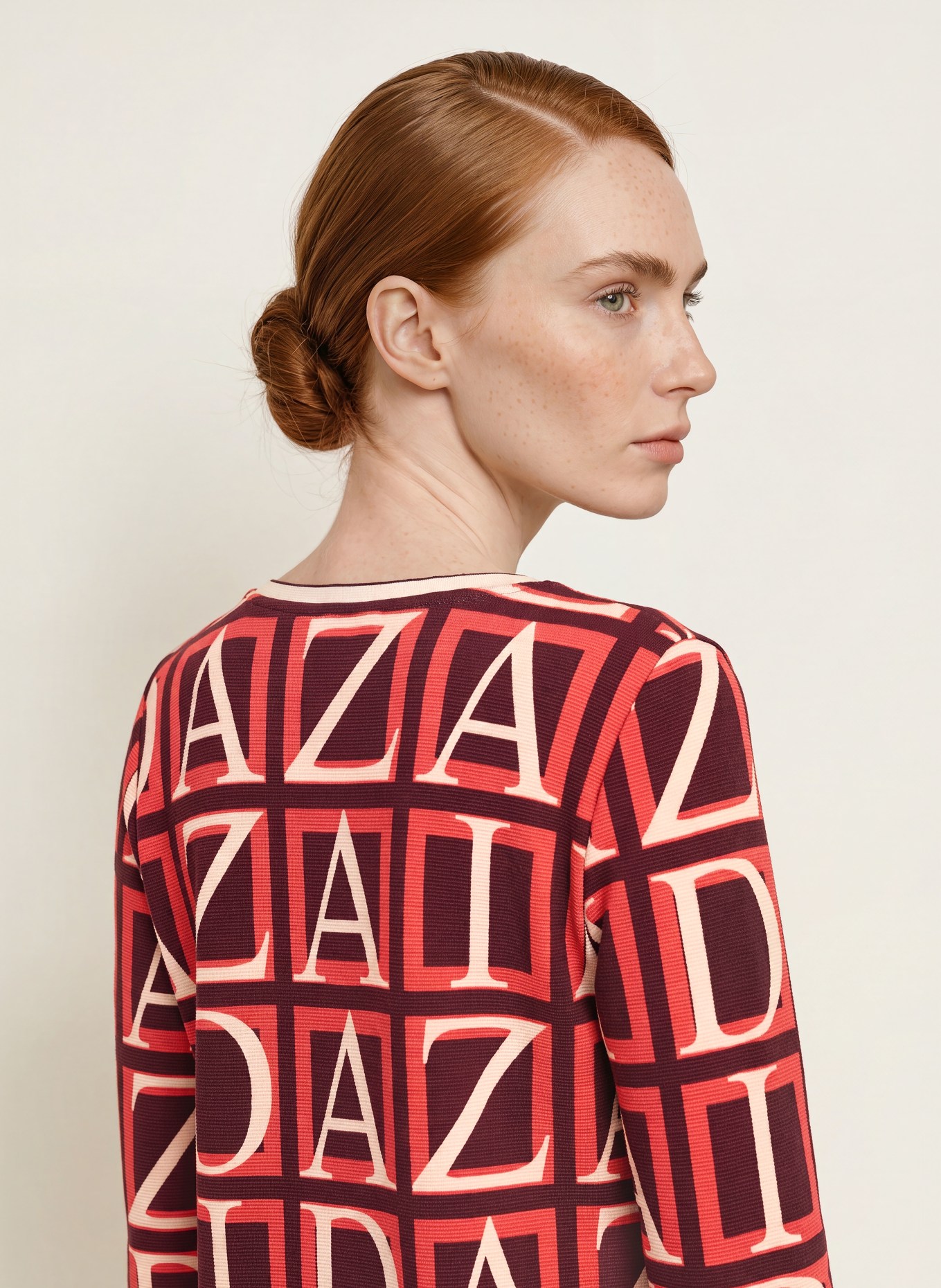 ZAÍDA Shirt with 3/4 sleeves: PINK / DARK PURPLE