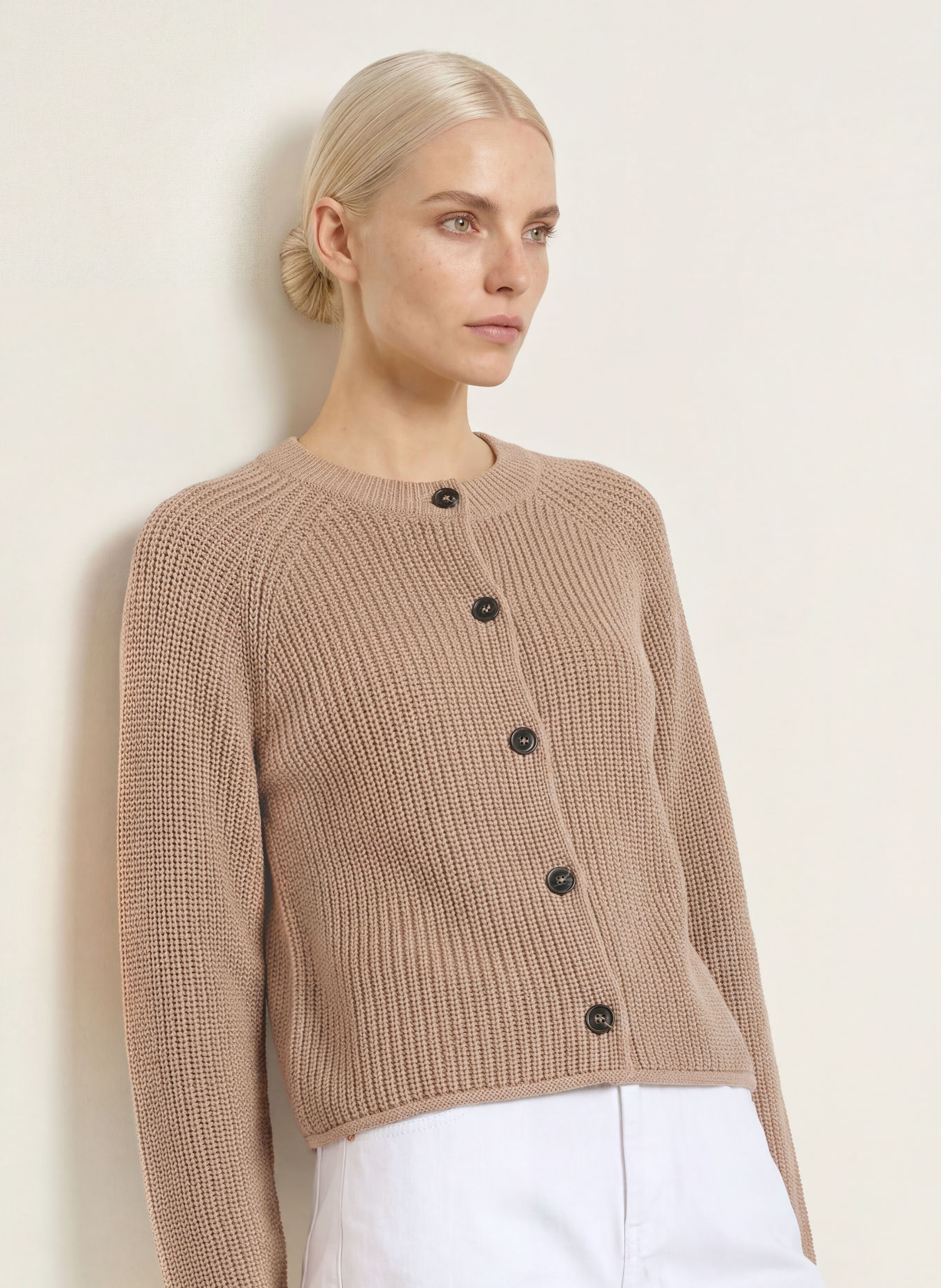 Marc O'Polo Strickjacke: HELLBRAUN