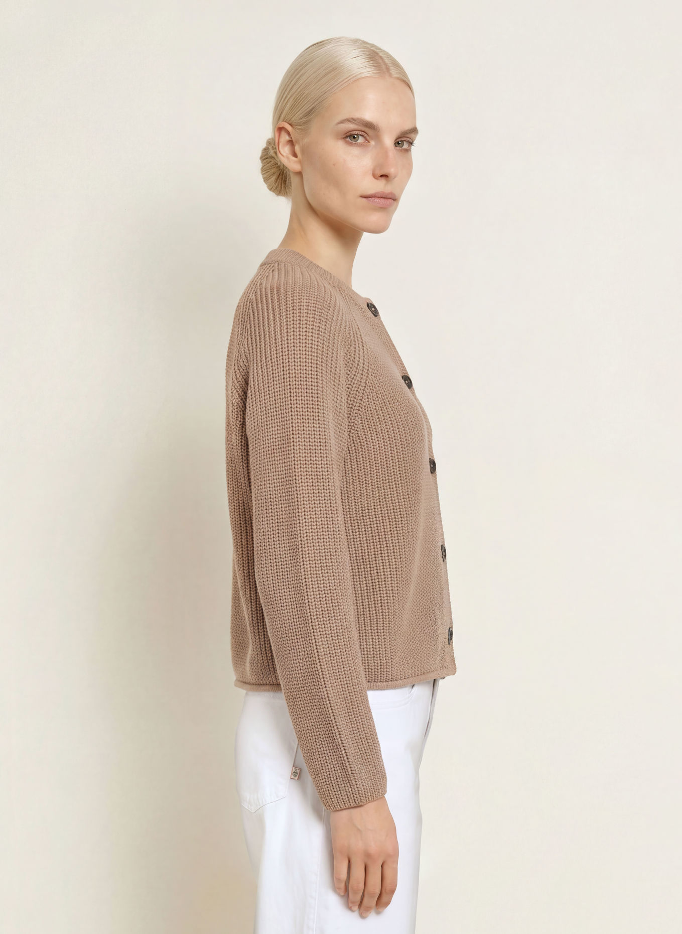 Marc O'Polo Strickjacke: HELLBRAUN