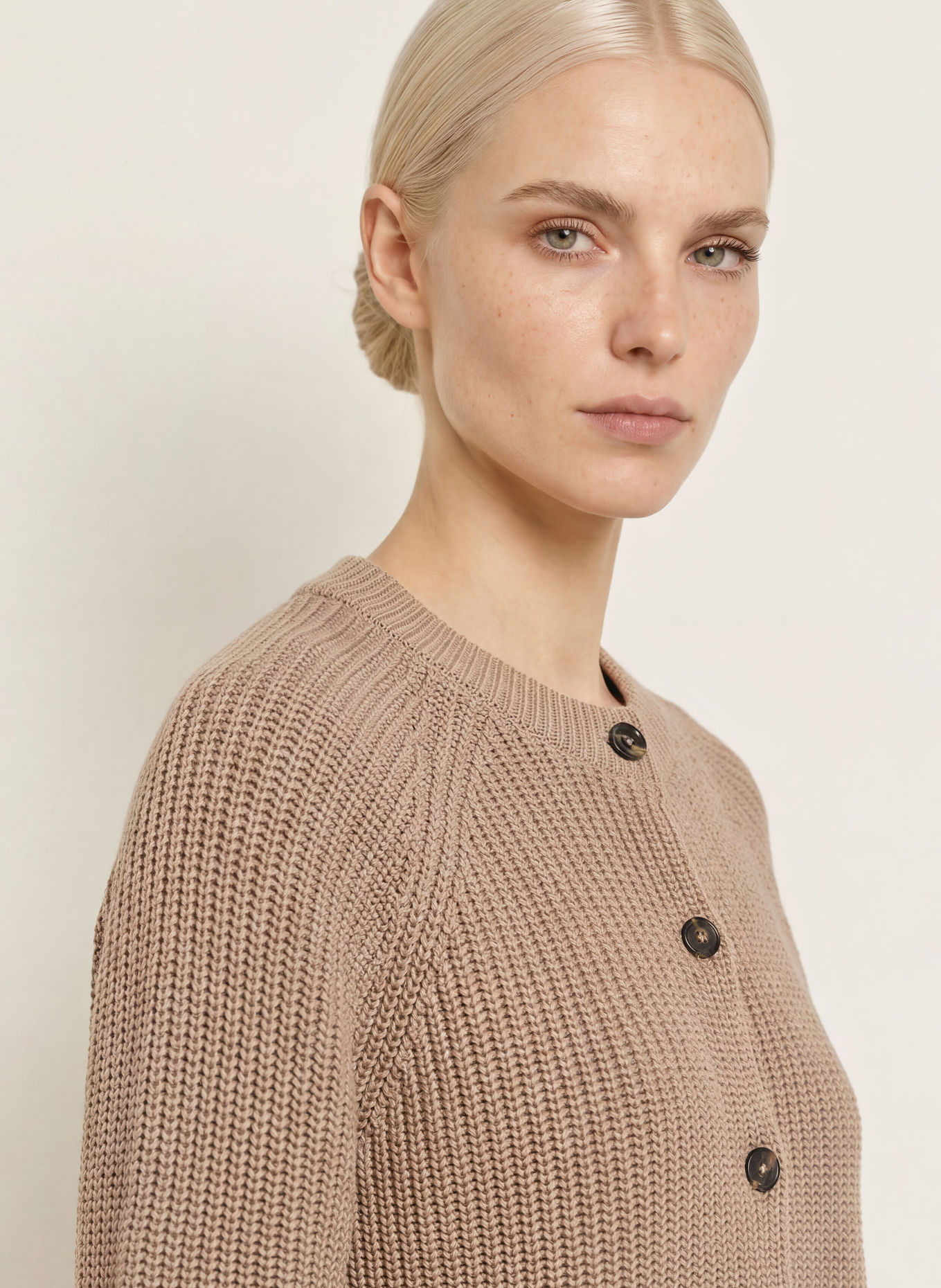 Marc O'Polo Strickjacke: HELLBRAUN
