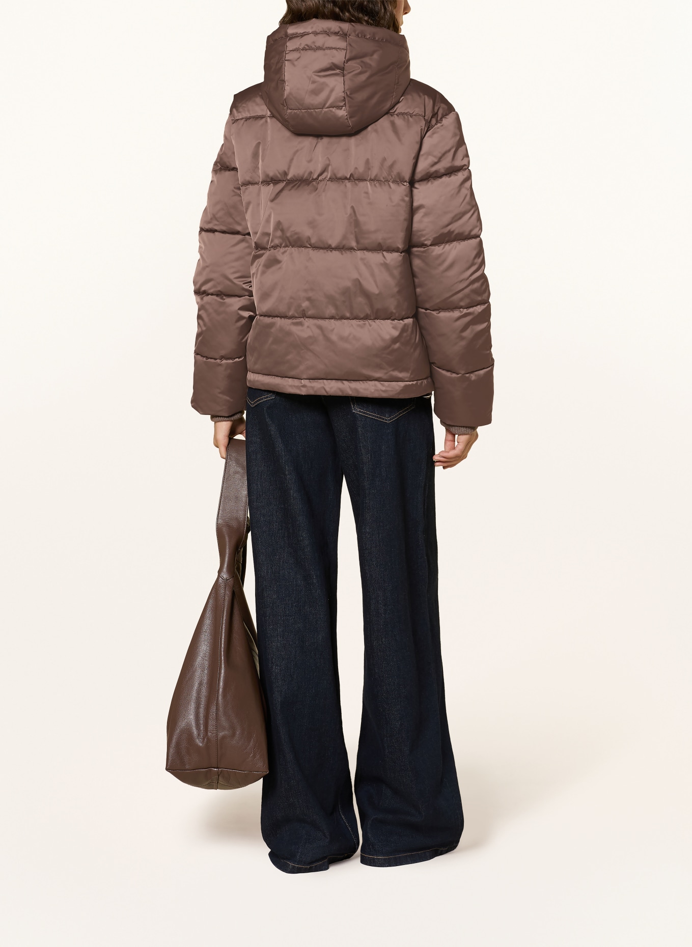 monari Steppjacke mit Schmucksteinen: TAUPE
