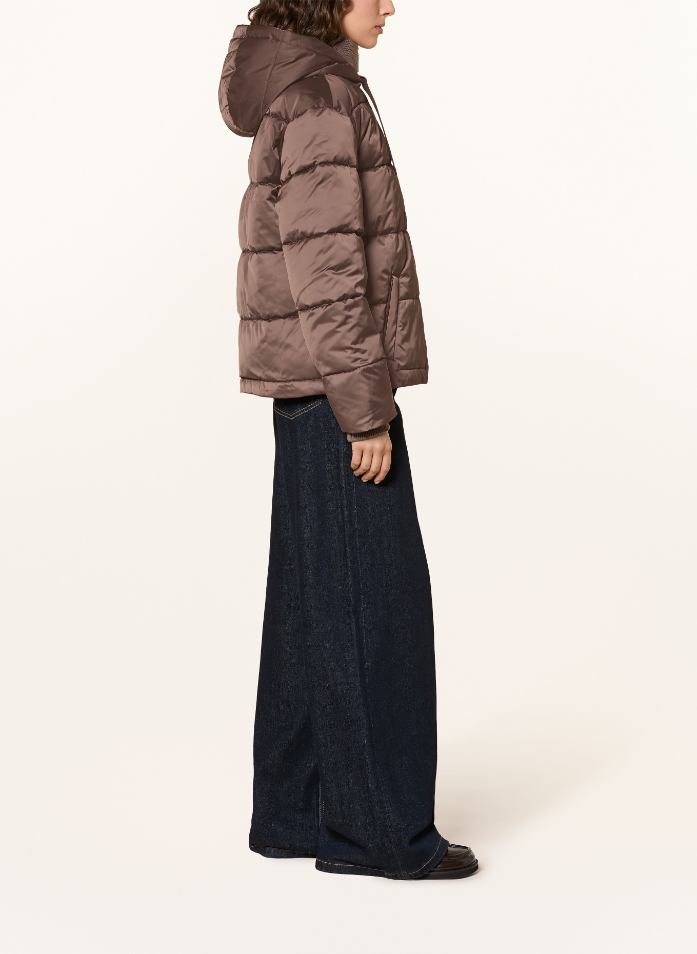monari Steppjacke mit Schmucksteinen: TAUPE