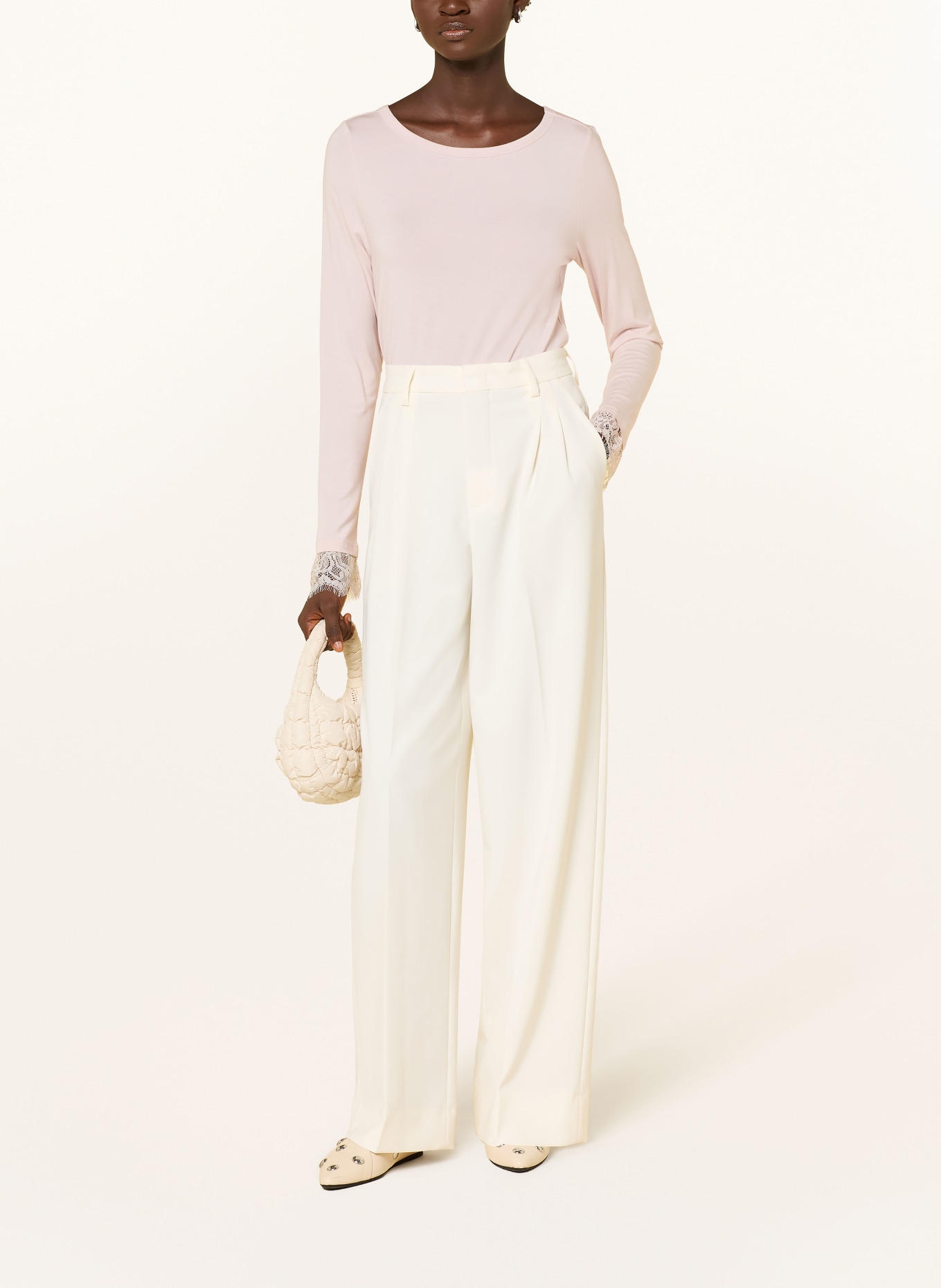 monari Longsleeve met lange mouwen en kant: ROSE CLAIR