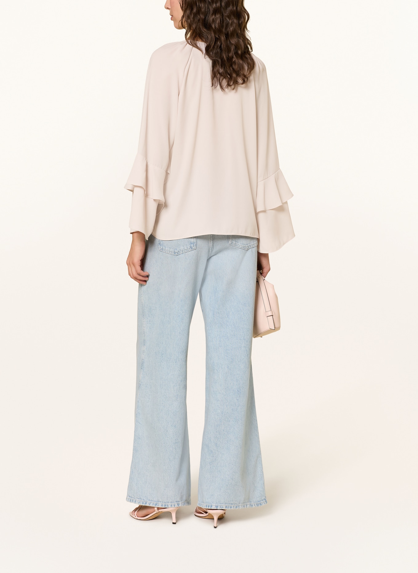 monari Blusenshirt mit Volants: HELLROSA