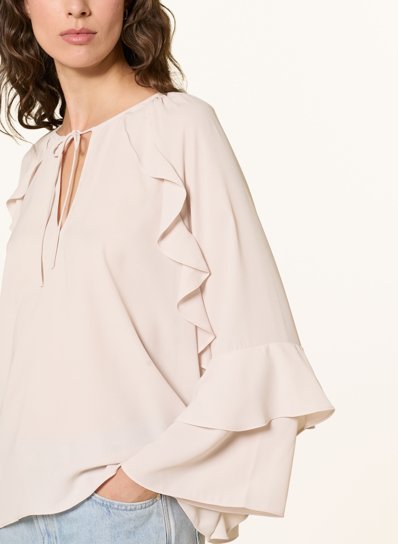 monari Blusenshirt mit Volants: HELLROSA