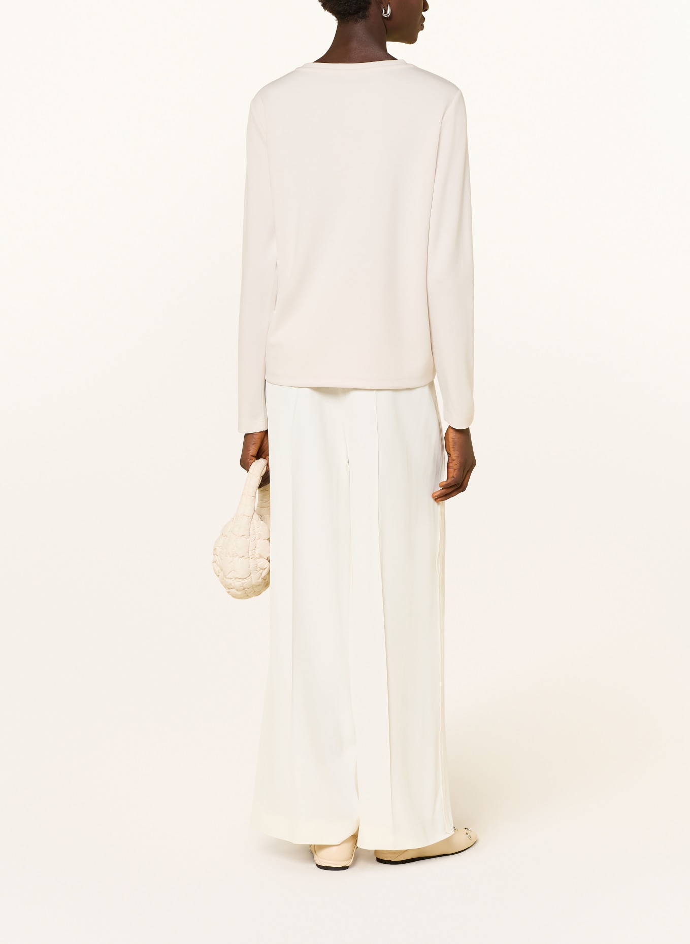 monari Sweatshirt met sierstenen: WIT