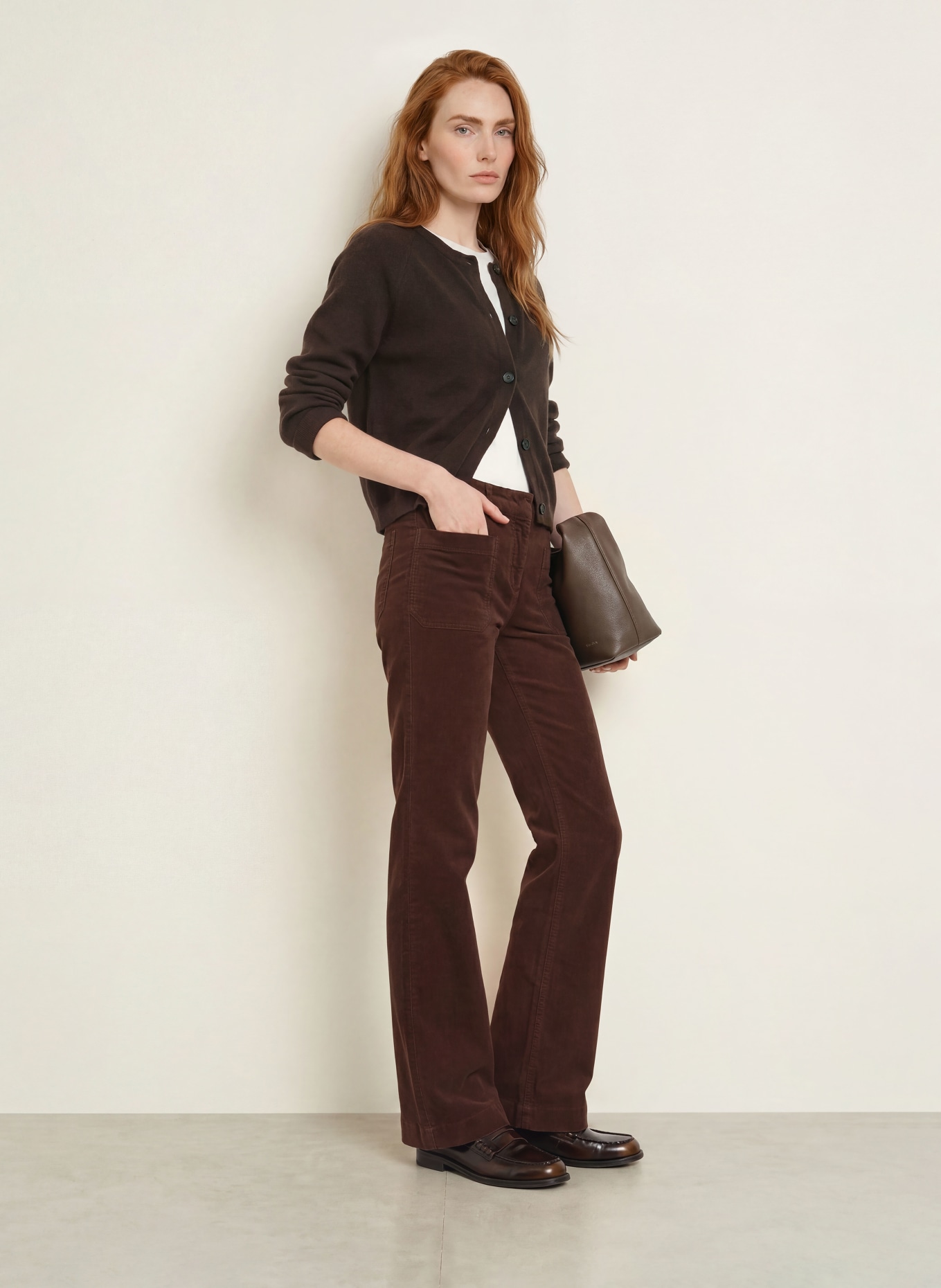 Marc O'Polo Corduroy pants: DARK BROWN