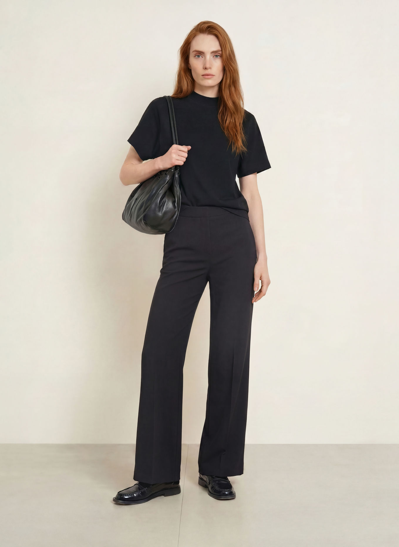 Marc O'Polo Pantaloni Marlene din jersey: NEGRU