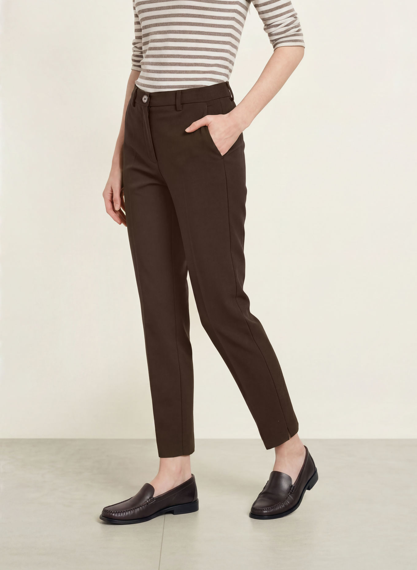 Marc O'Polo 7/8-Hose: BRAUN