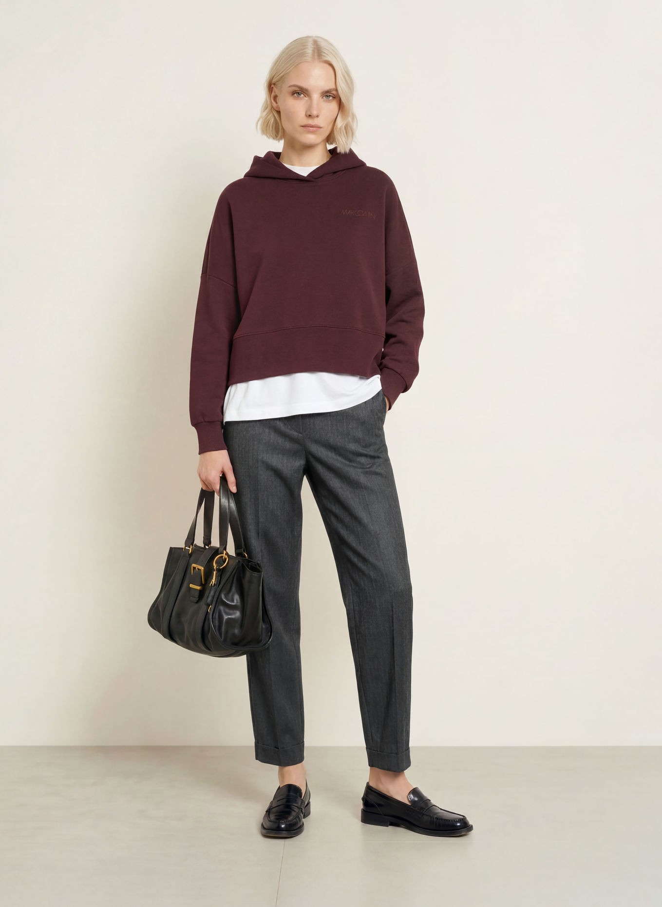 Marc O'Polo Trousers: DARK GRAY / LIGHT GRAY