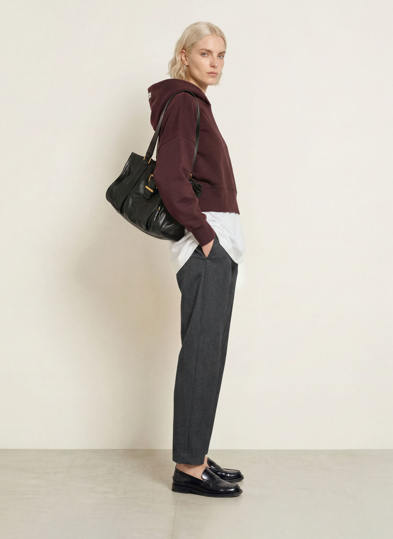 Marc O'Polo Trousers: DARK GRAY / LIGHT GRAY