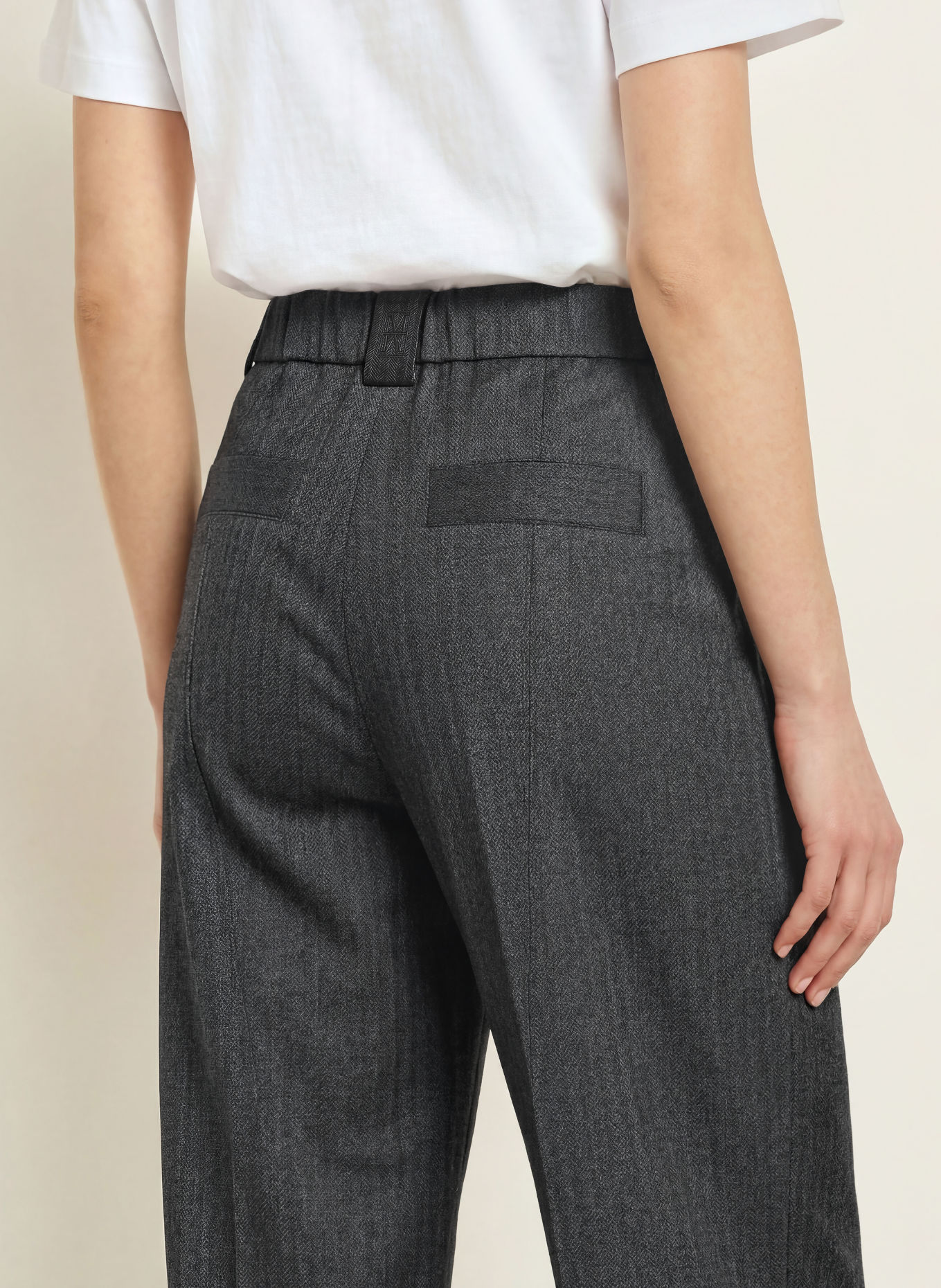 Marc O'Polo Trousers: DARK GRAY / LIGHT GRAY