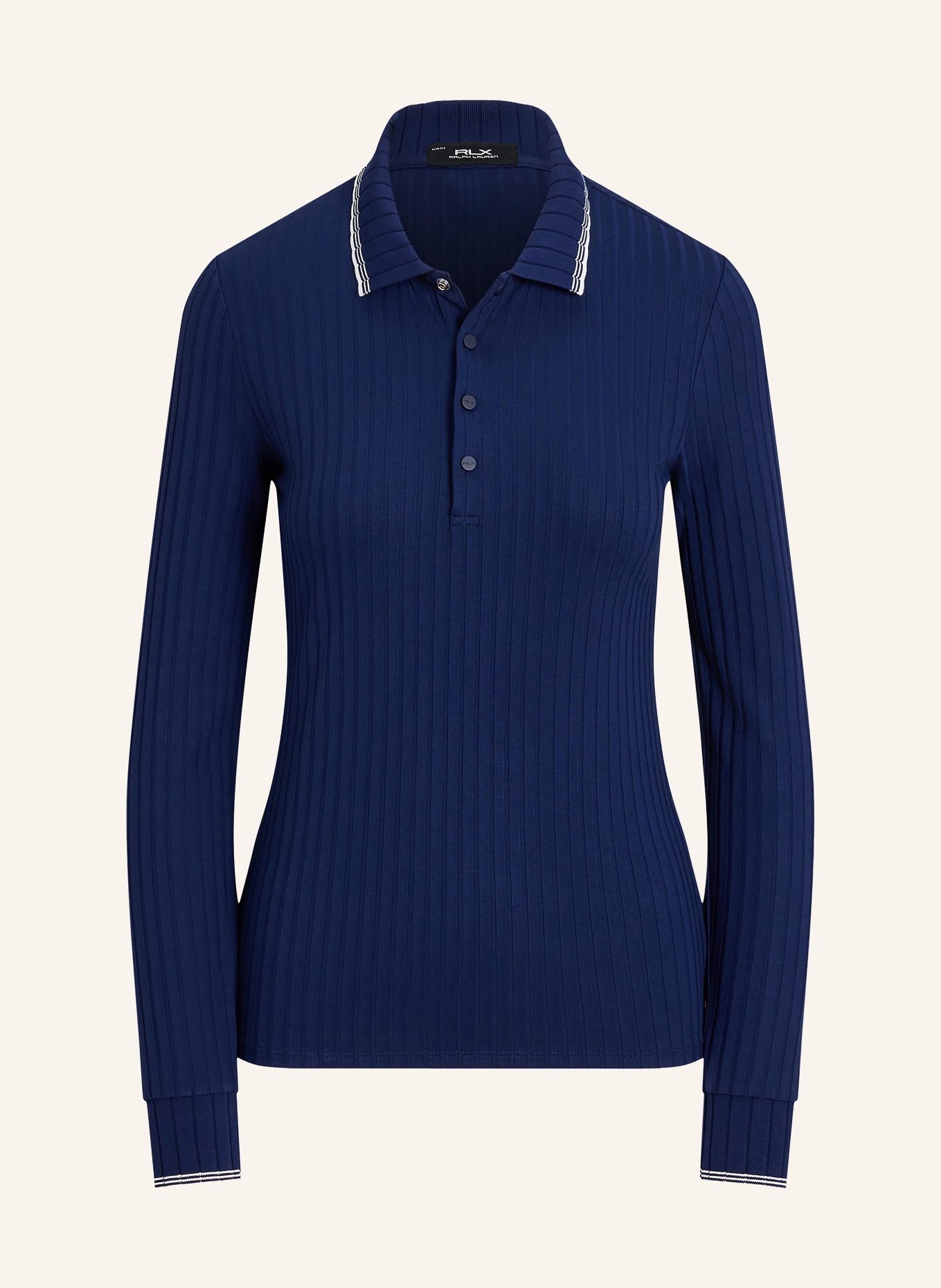 RLX RALPH LAUREN Jersey polo shirt: DARK BLUE / WHITE
